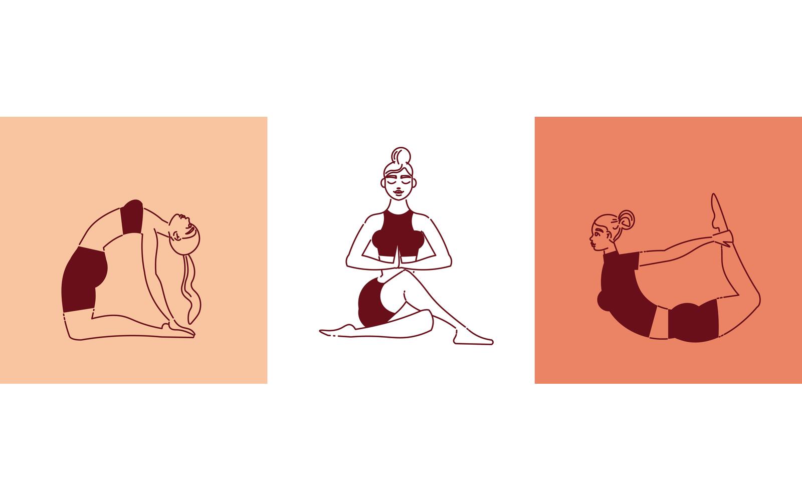 Line Art Woman Yoga 201160506 Vector Illustration Concept