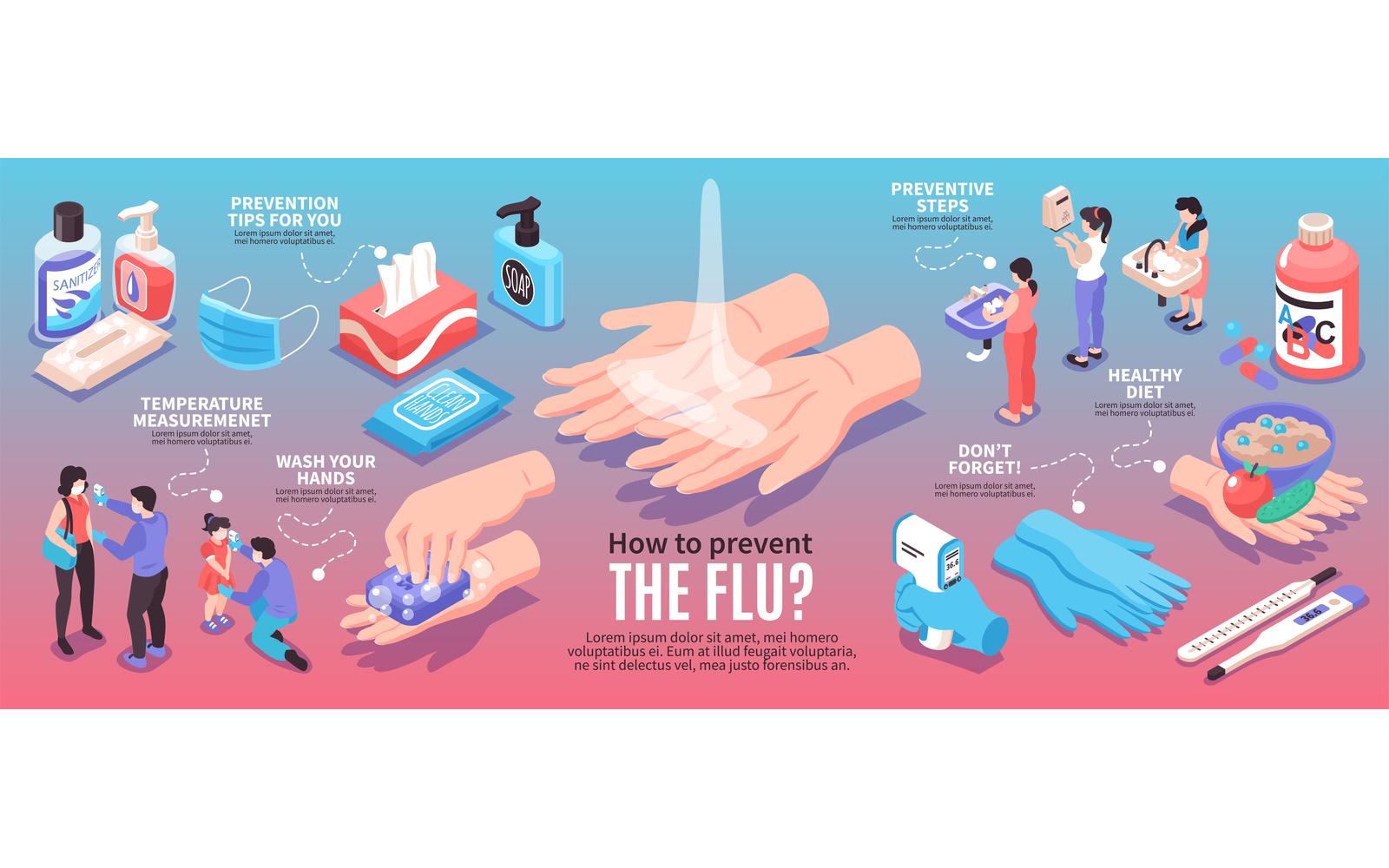 Isometric Prevention Infographics 201212104 Vector Illustration Concept