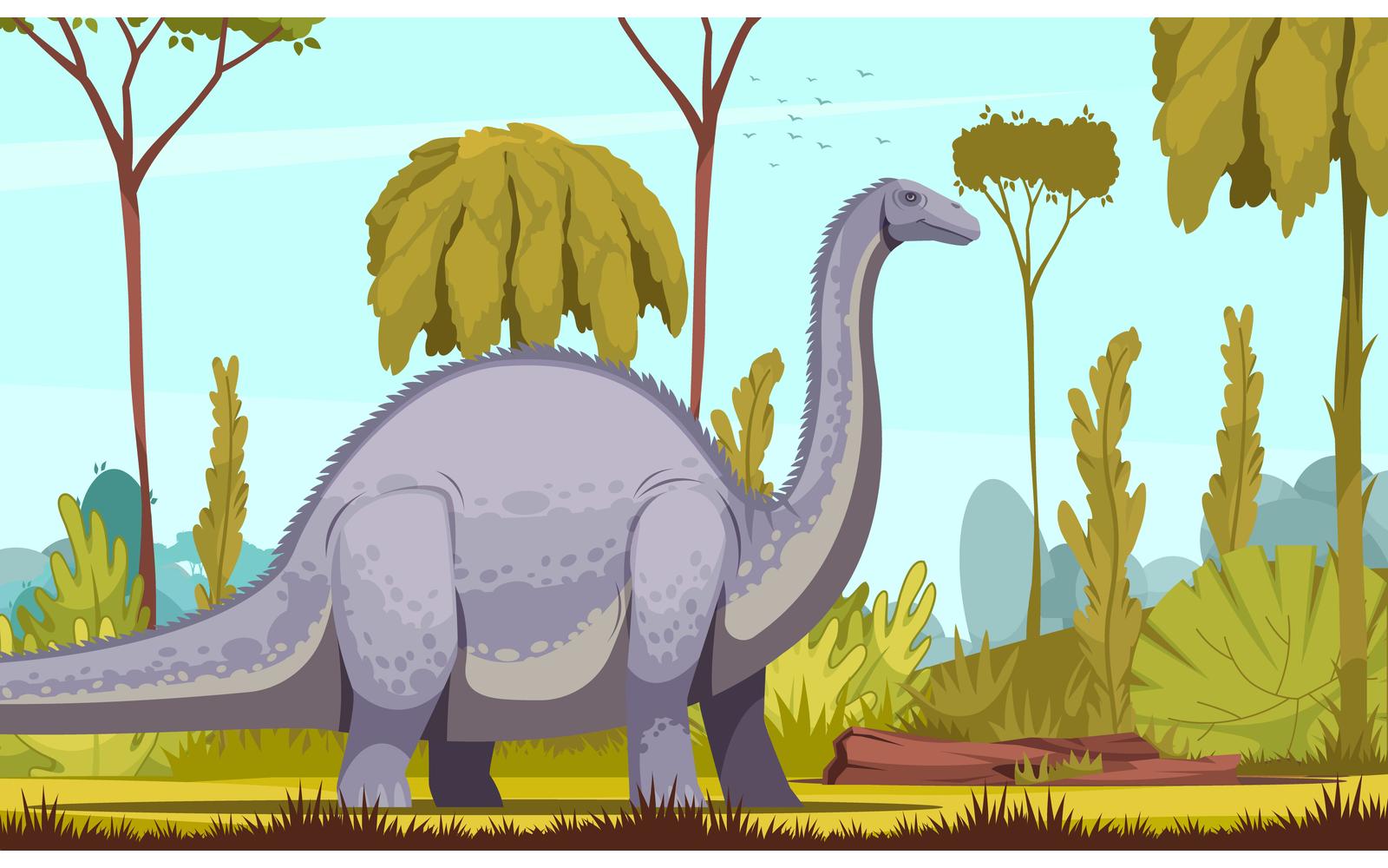 Dinosaurus Horizontal Set 201212610 Vector Illustration Concept