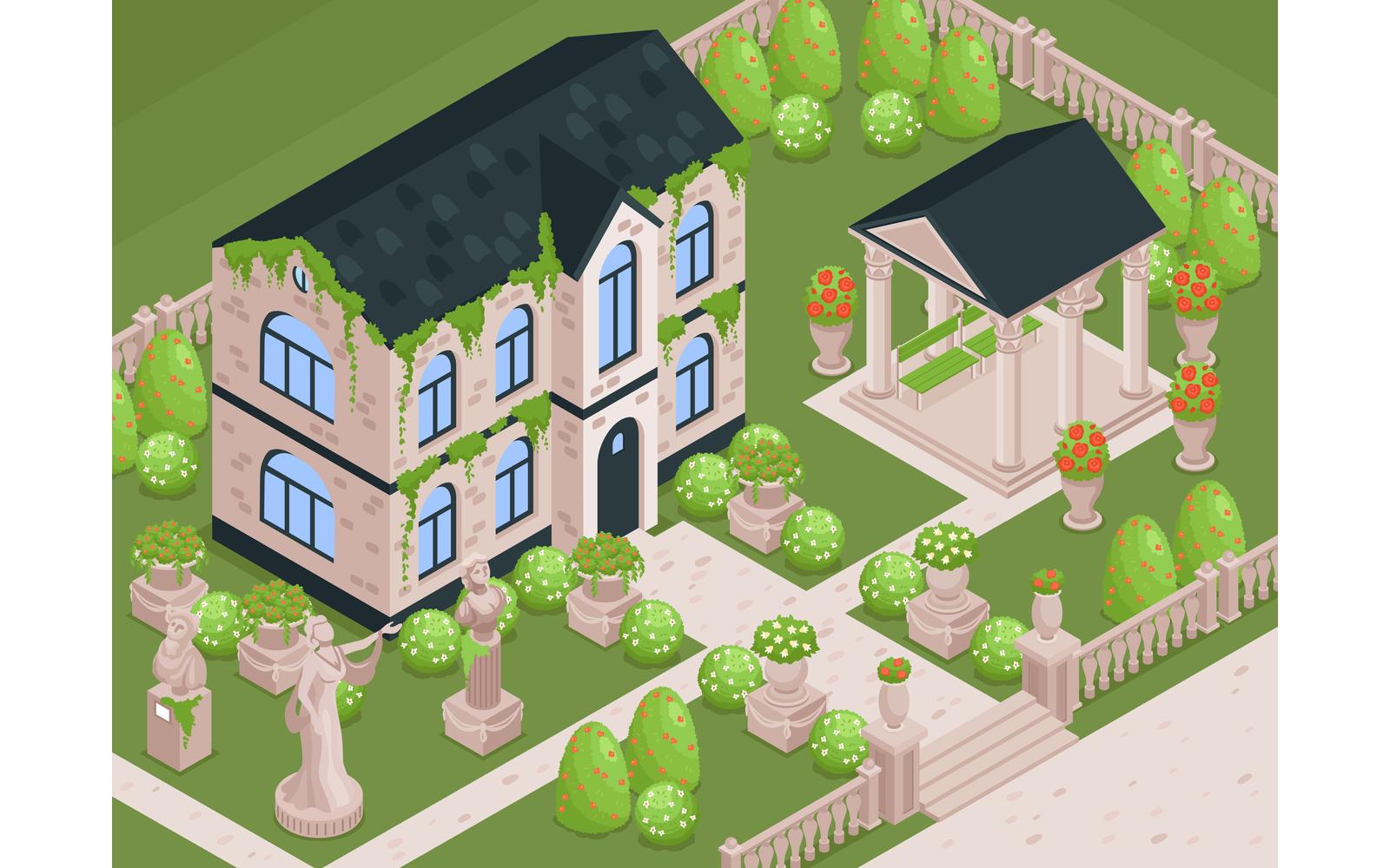 Isometric Garden Illustration 201212131 Vector Illustration Concept