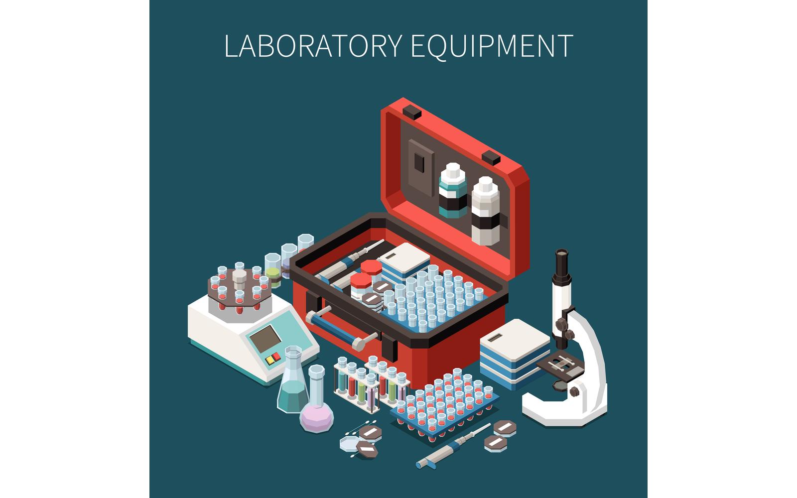 Laboratory Diagnostics Analysis Service Isometric 201210923 Vector Illustration Concept