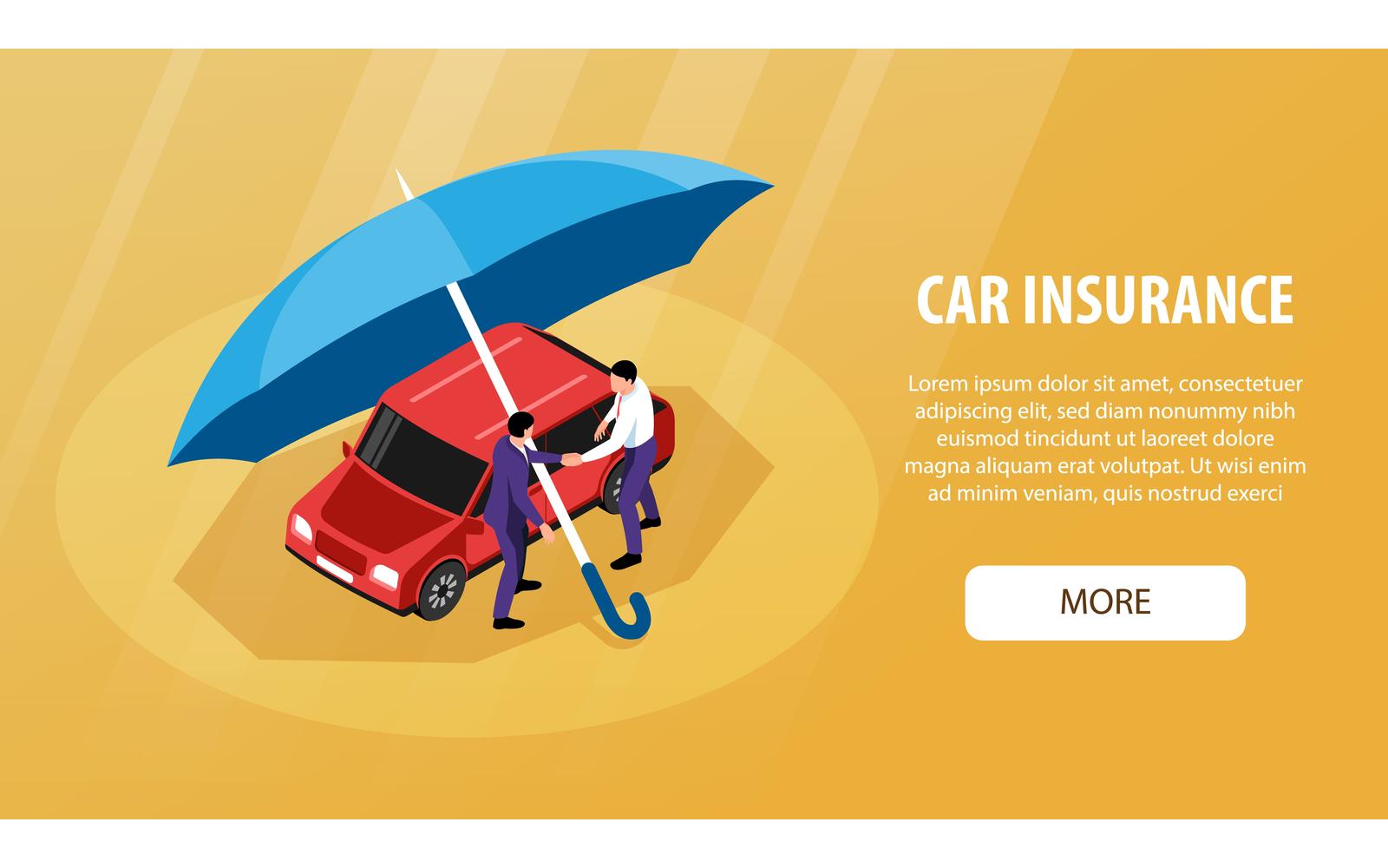 Isolated Insurance Horizontal Banner 201210506 Vector Illustration Concept