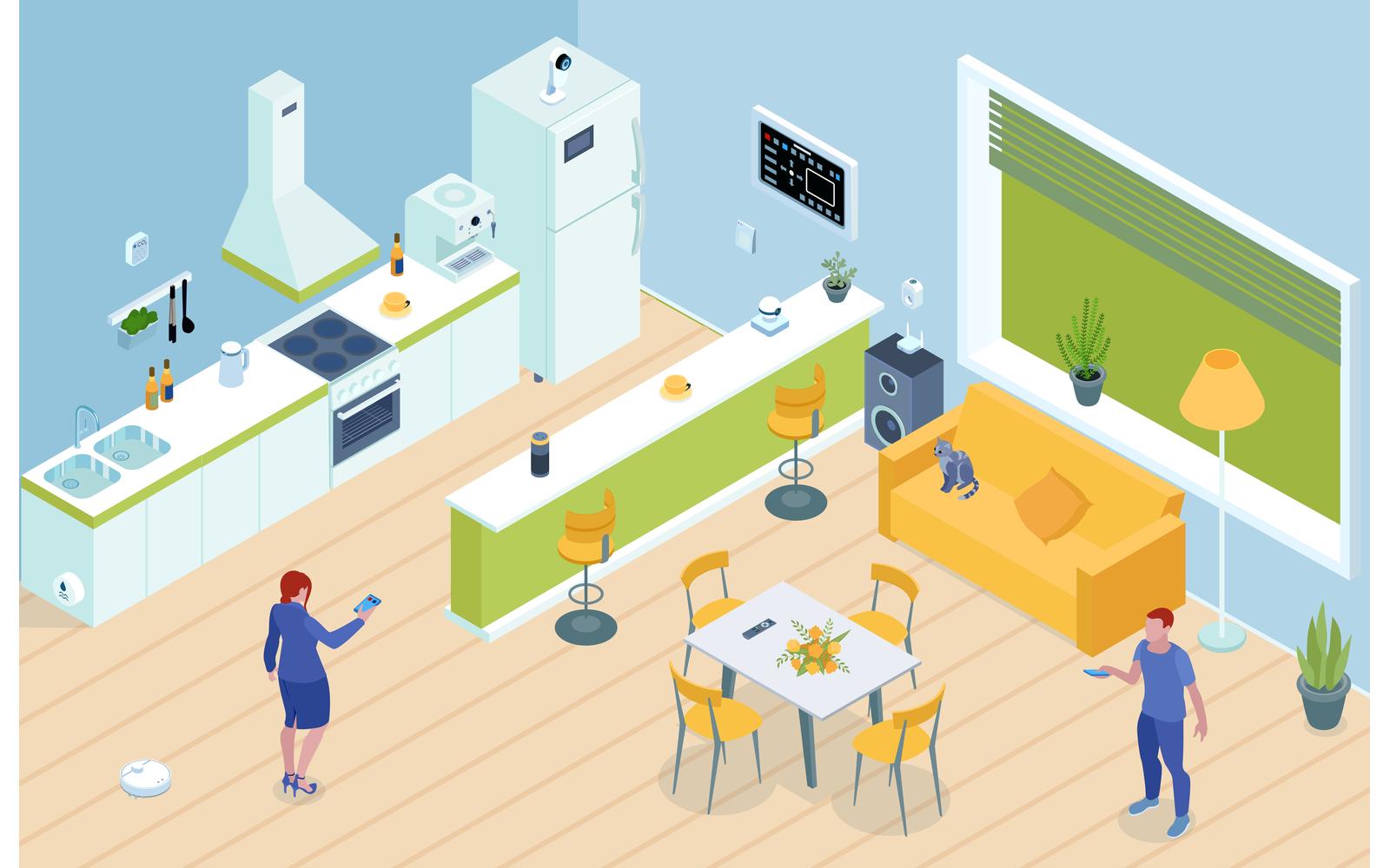 Isometric Smart Home Illustration 201203206 Vector Illustration Concept