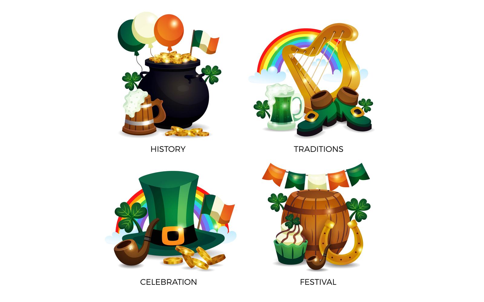 Saint Patricks Day Compositions 201200316 Vector Illustration Concept