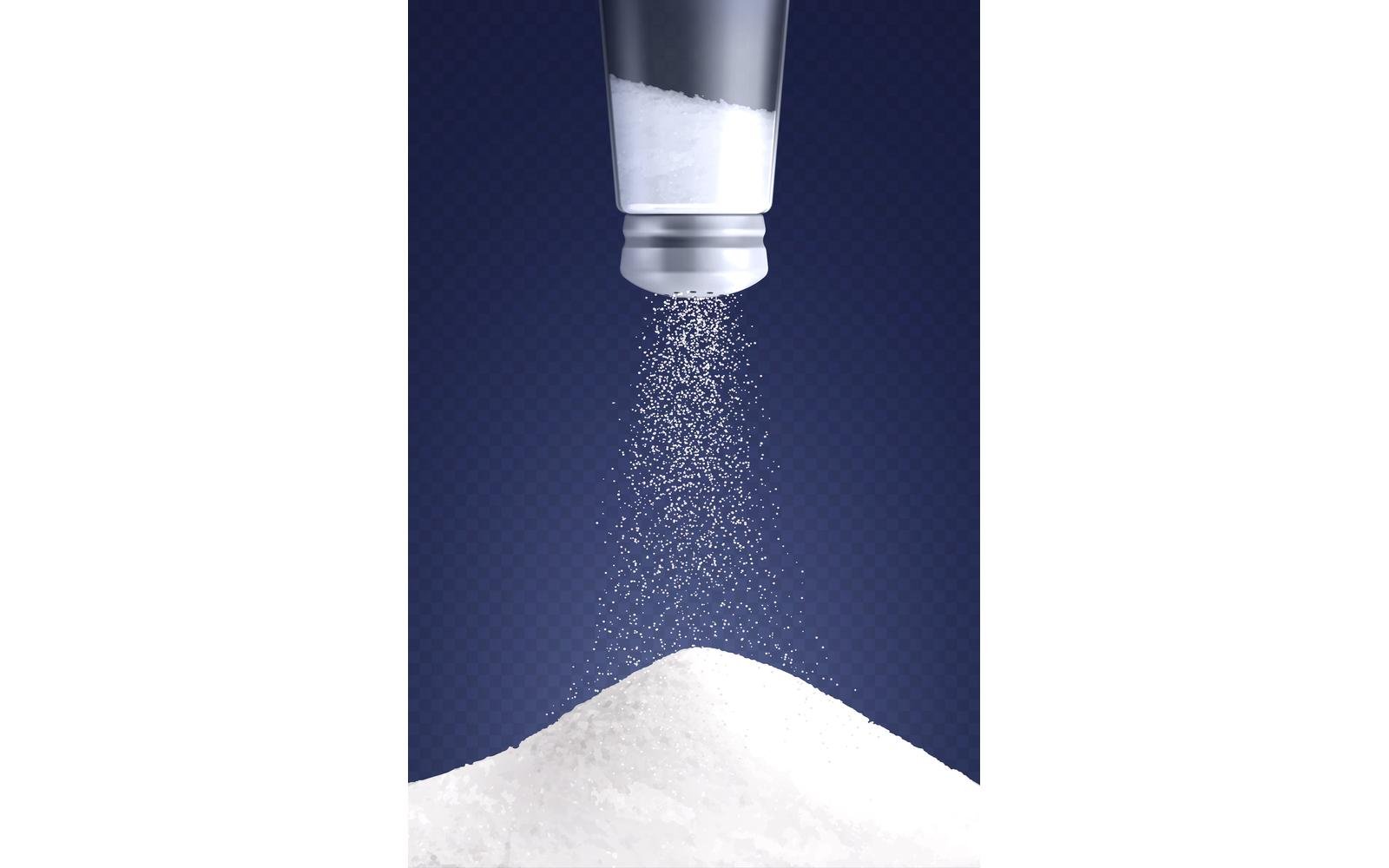 Salt Realistic Composition 201230922 Vector Illustration Concept