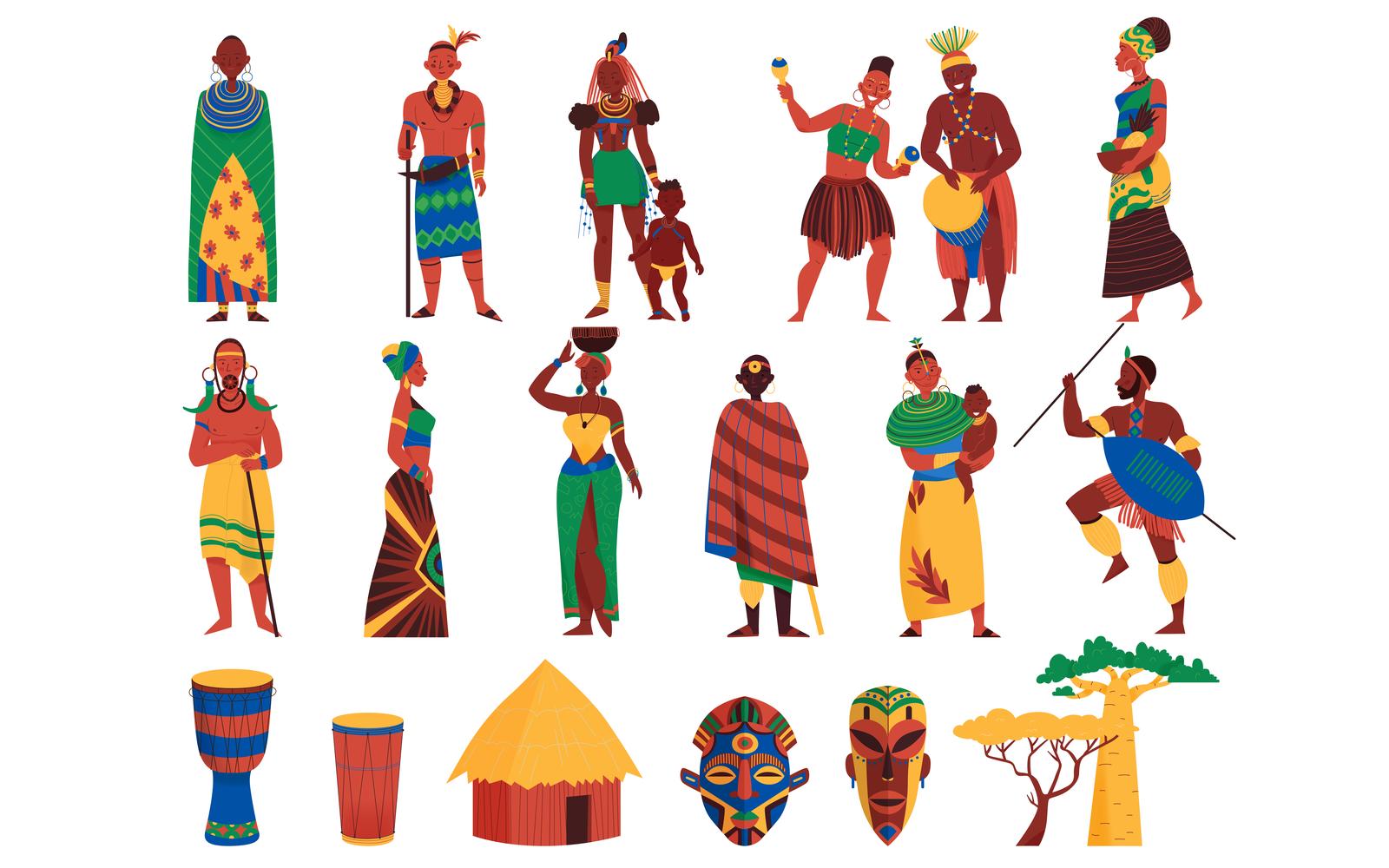 Africa Set 201230517 Vector Illustration Concept