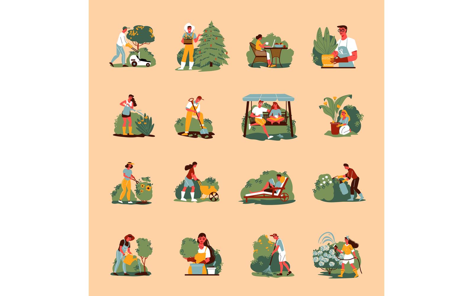 Gardening Color Set 201260509 Vector Illustration Concept