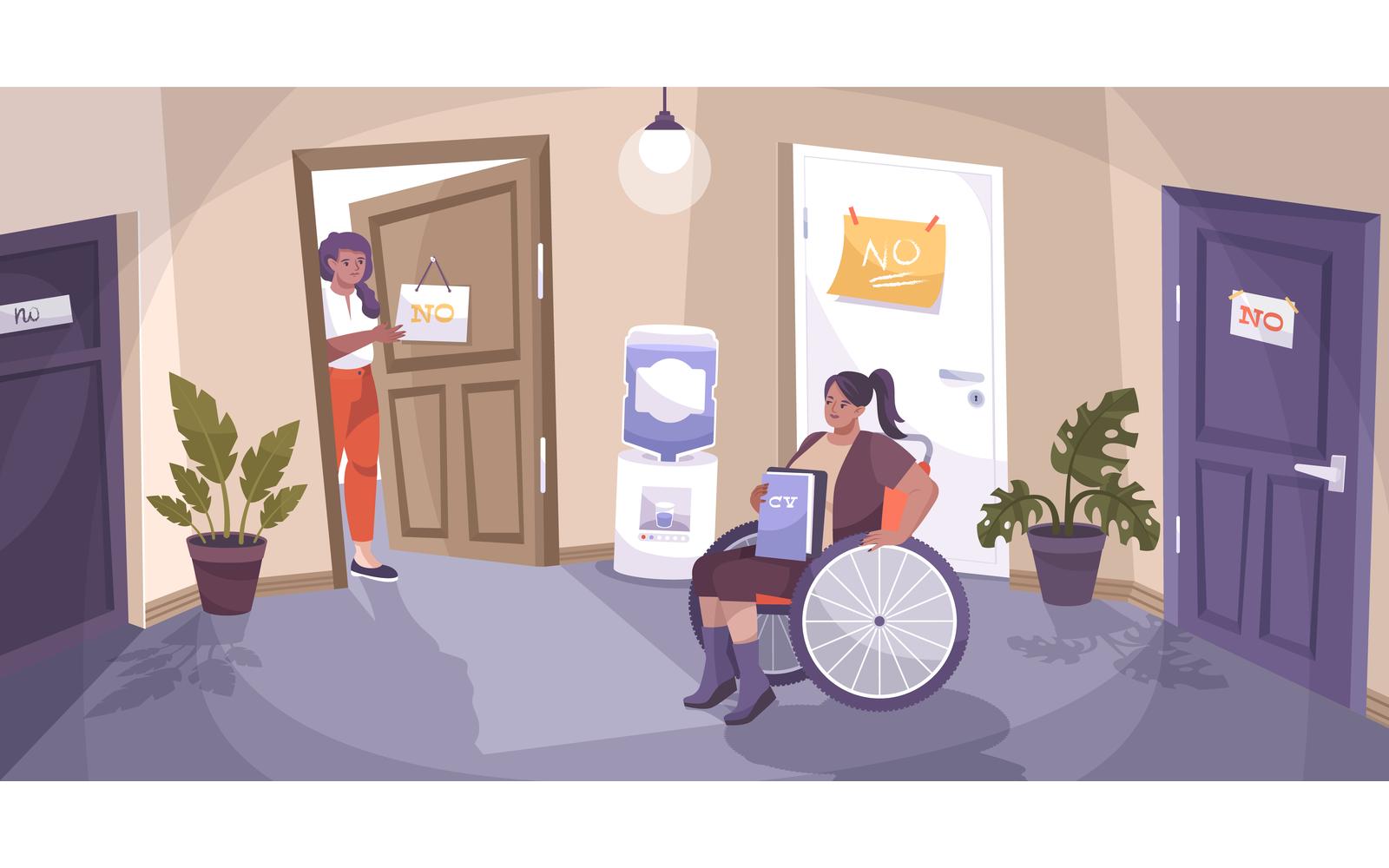 Social Justice Disabled Flat 201250734 Vector Illustration Concept