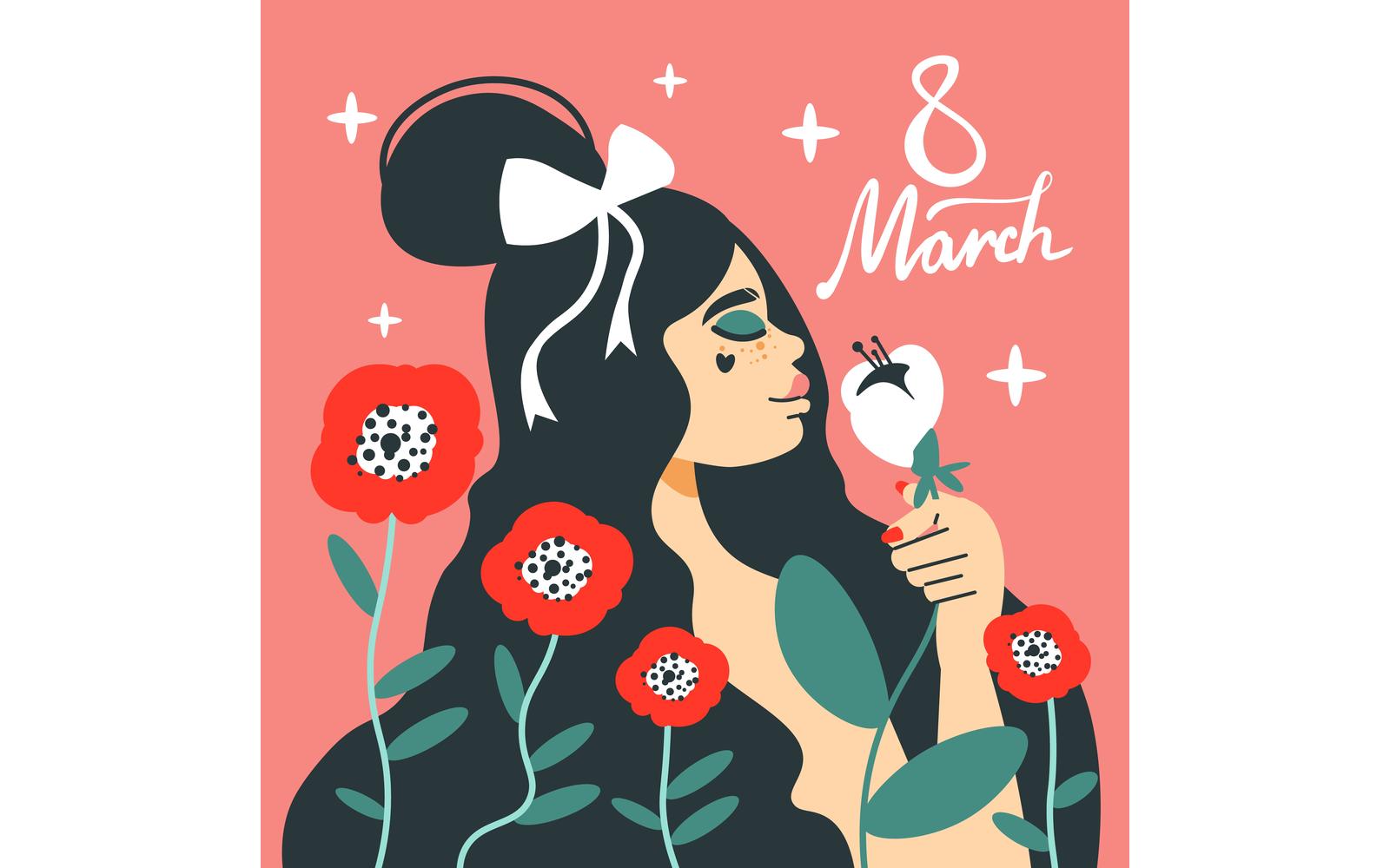 International Womens Day Card 201160532 Vector Illustration Concept