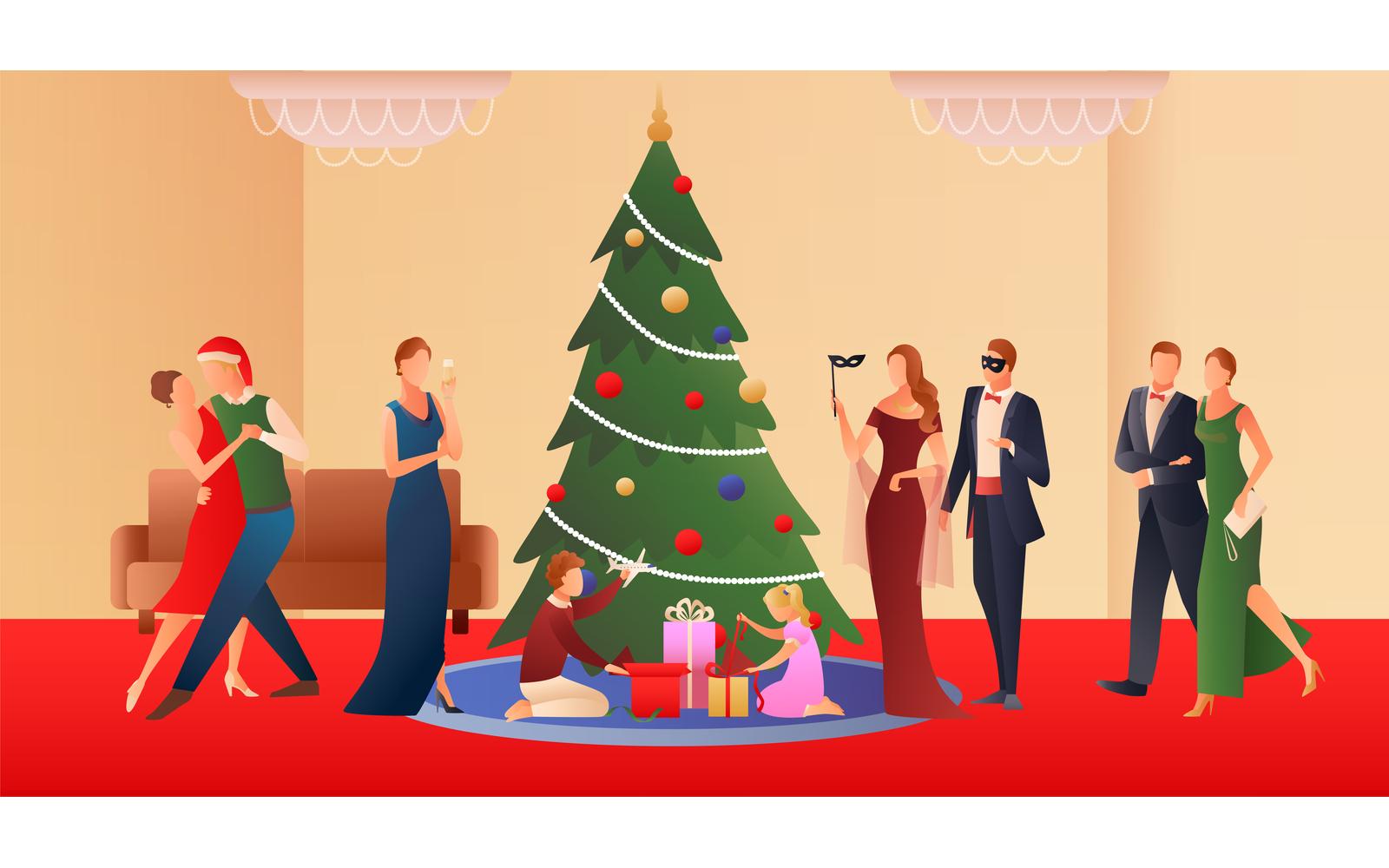 Christmas Gradient Flat 201212314 Vector Illustration Concept