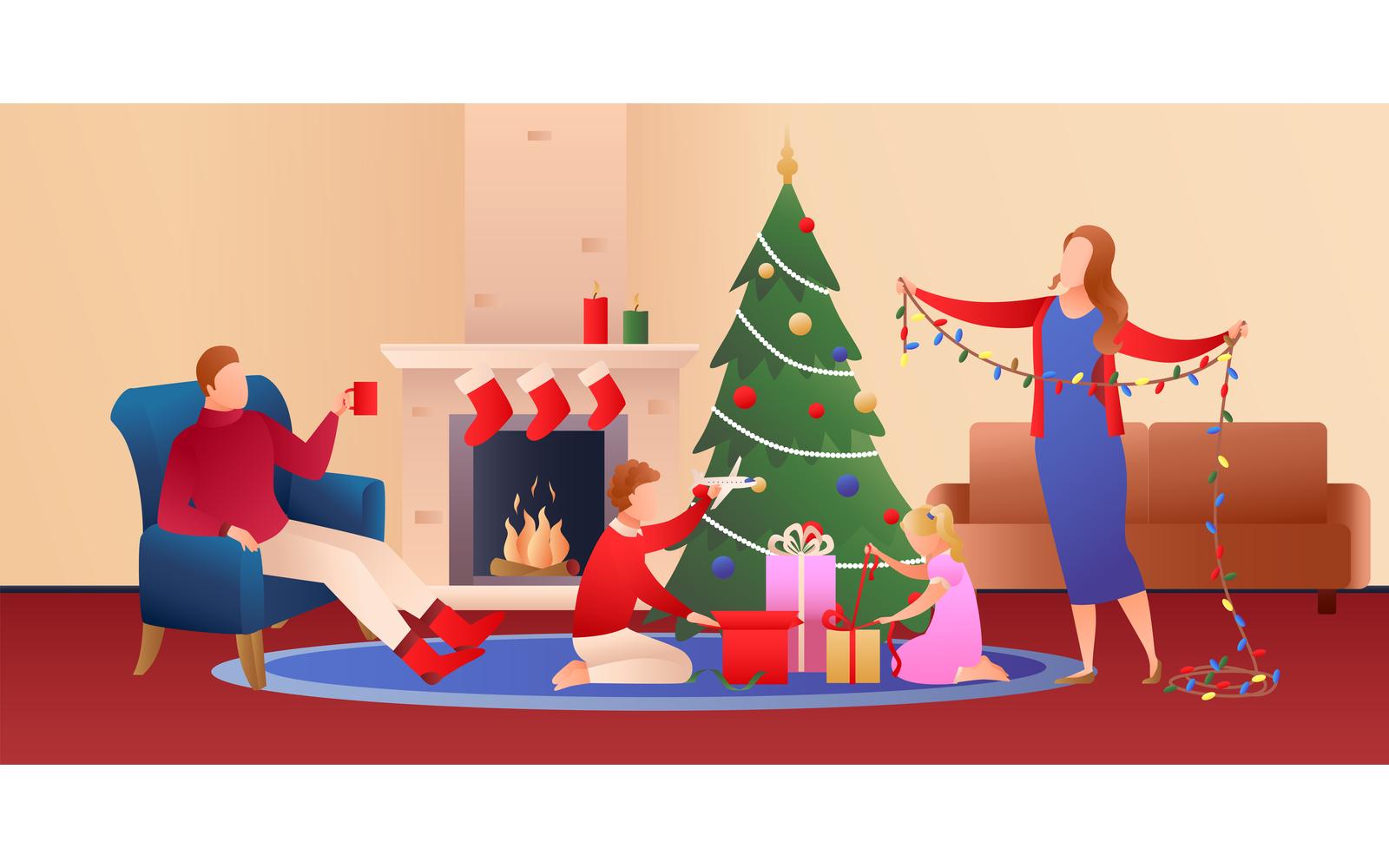 Christmas Gradient Flat 201212313 Vector Illustration Concept