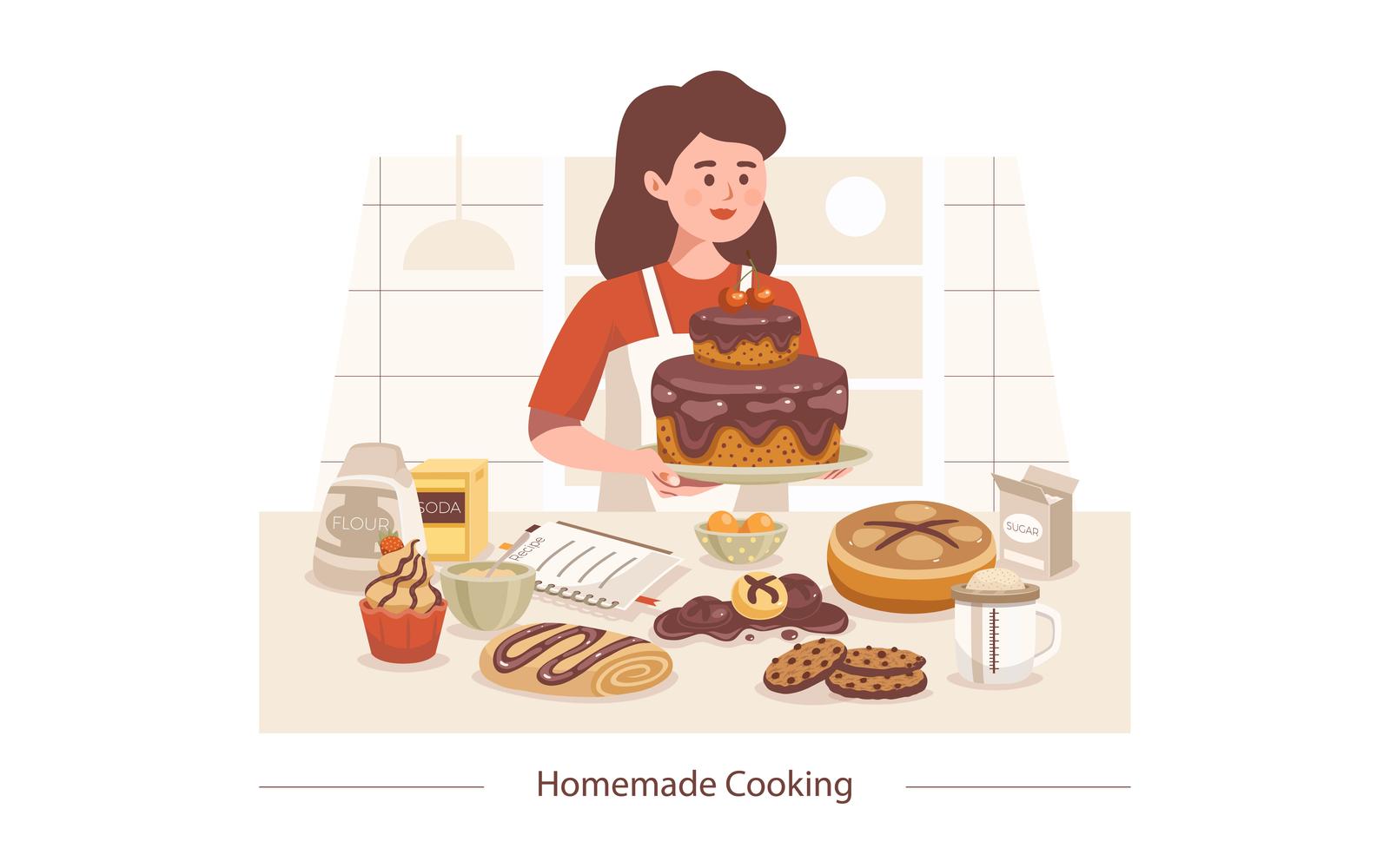 Cooking Homemade 201200301 Vector Illustration Concept