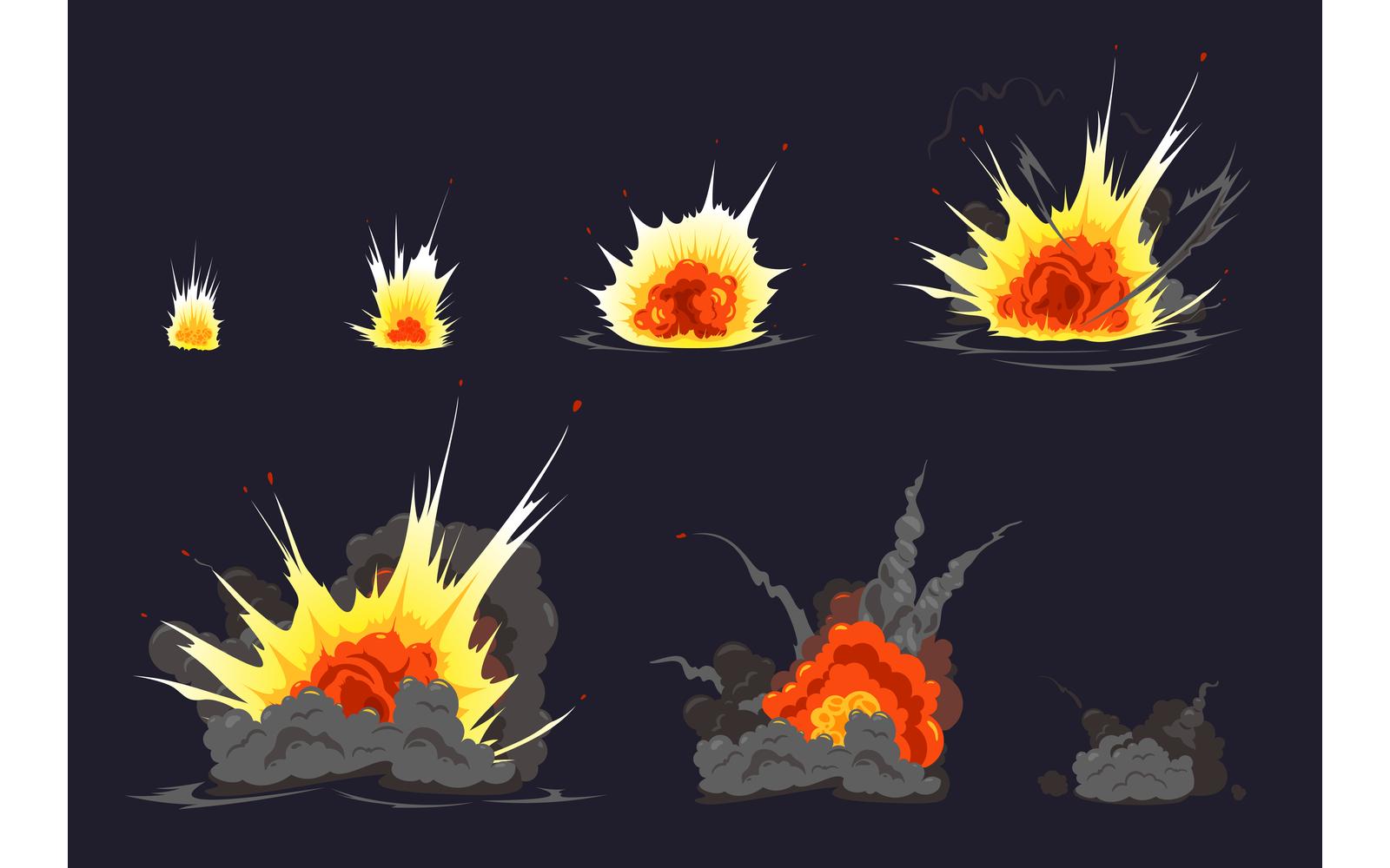 Bomb Explosion Fire Bang Animation 201251810 Vector Illustration Concept
