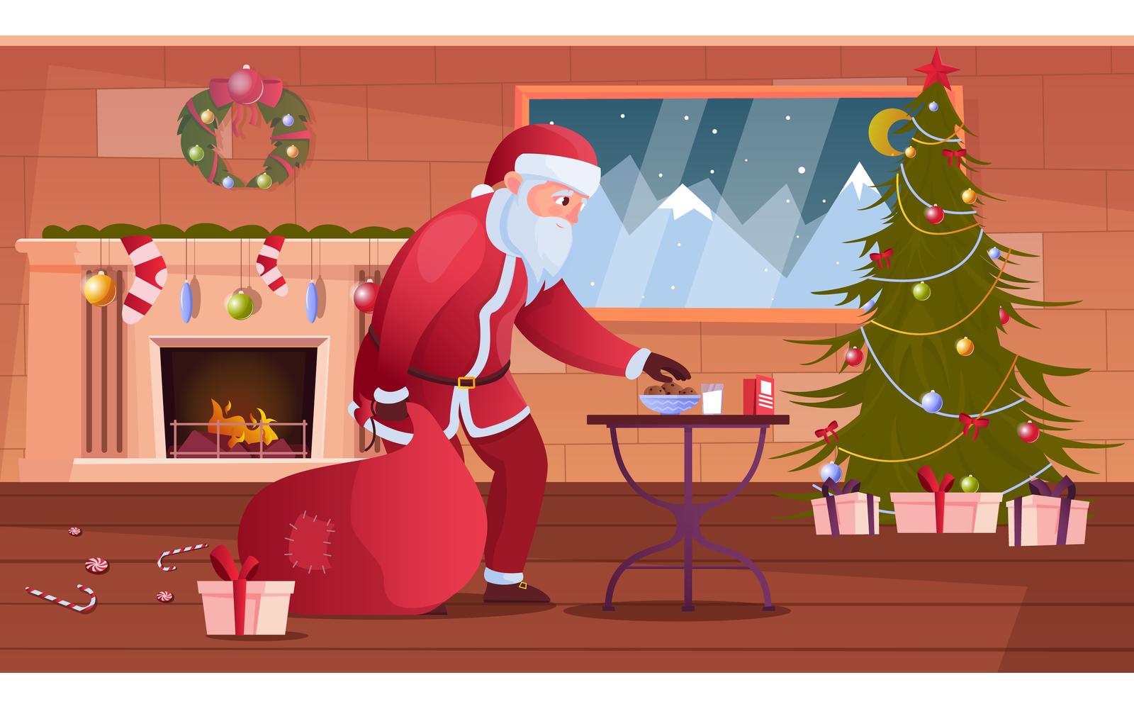 Christmas Santa Flat 201151103 Vector Illustration Concept