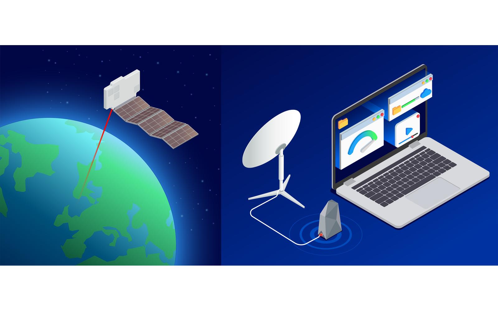 5G High Speed Internet Isometric 201120122 Vector Illustration Concept