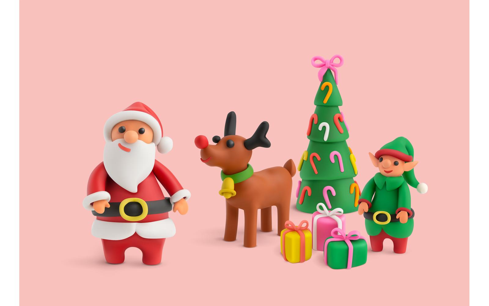 Christmas Plasticine Realistic 201112328 Vector Illustration Concept