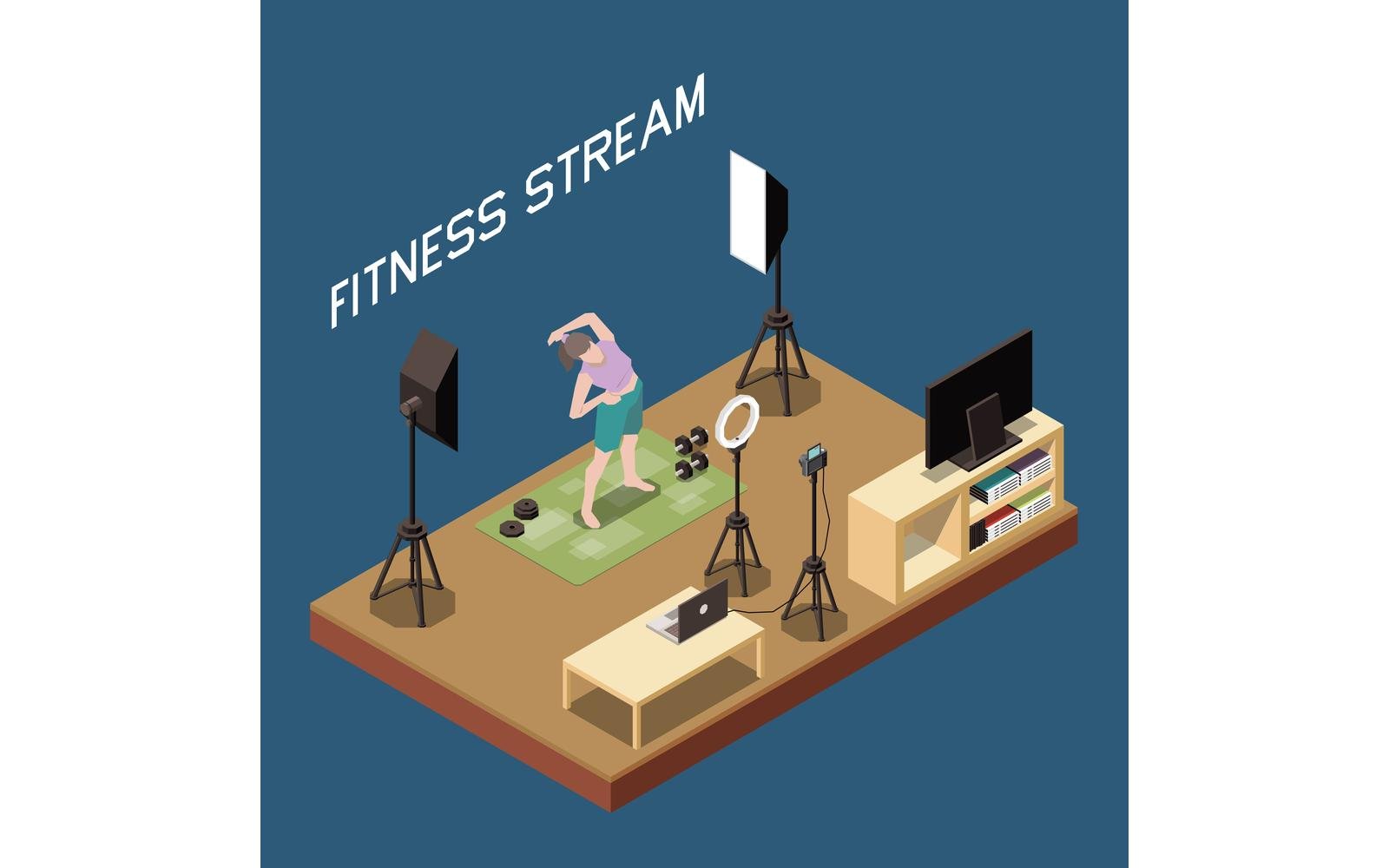 Streaming Vlogging Isometric 201110935 Vector Illustration Concept