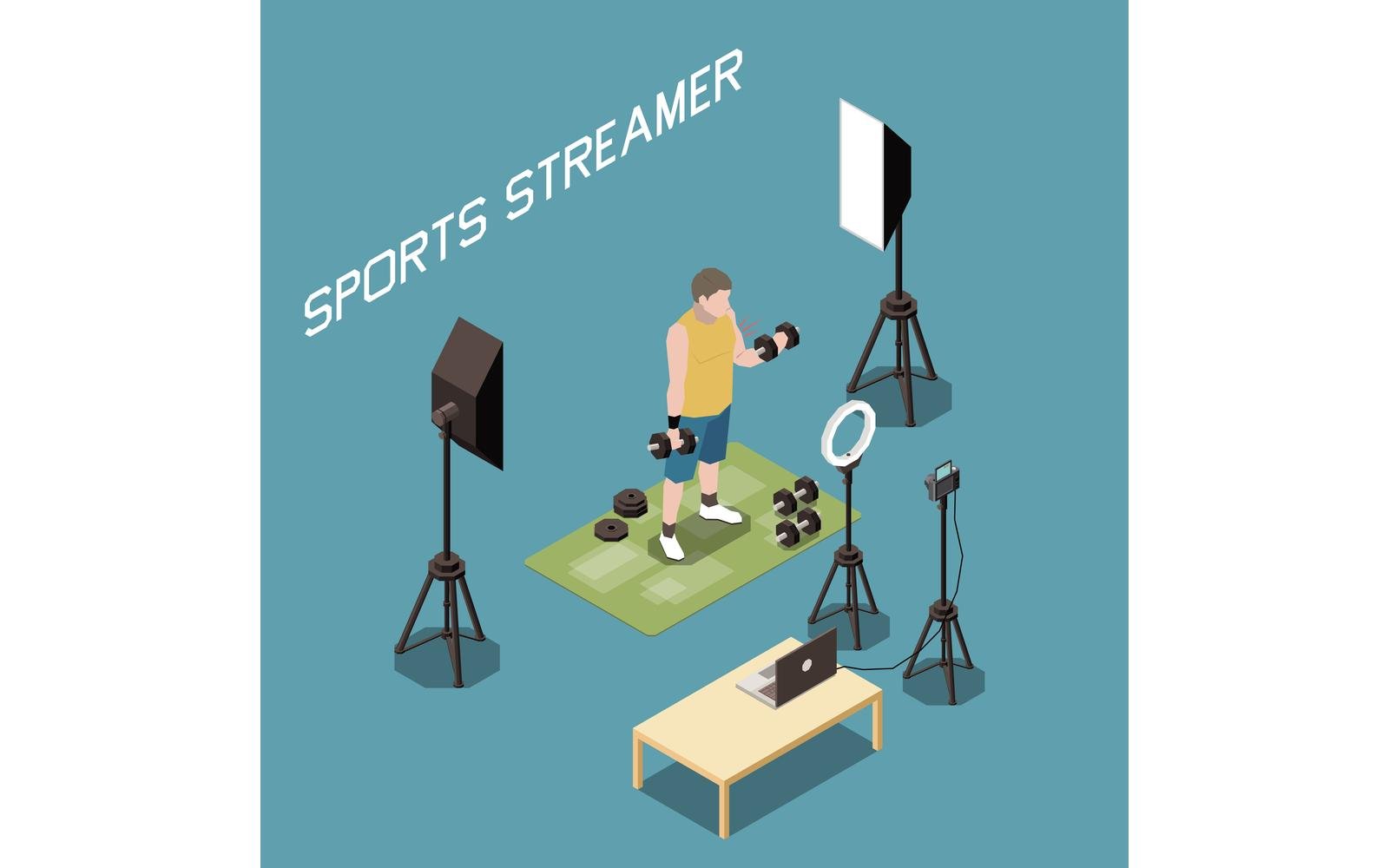 Streaming Vlogging Isometric 201110939 Vector Illustration Concept