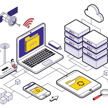 Technology Data Illustrations Templates 214793