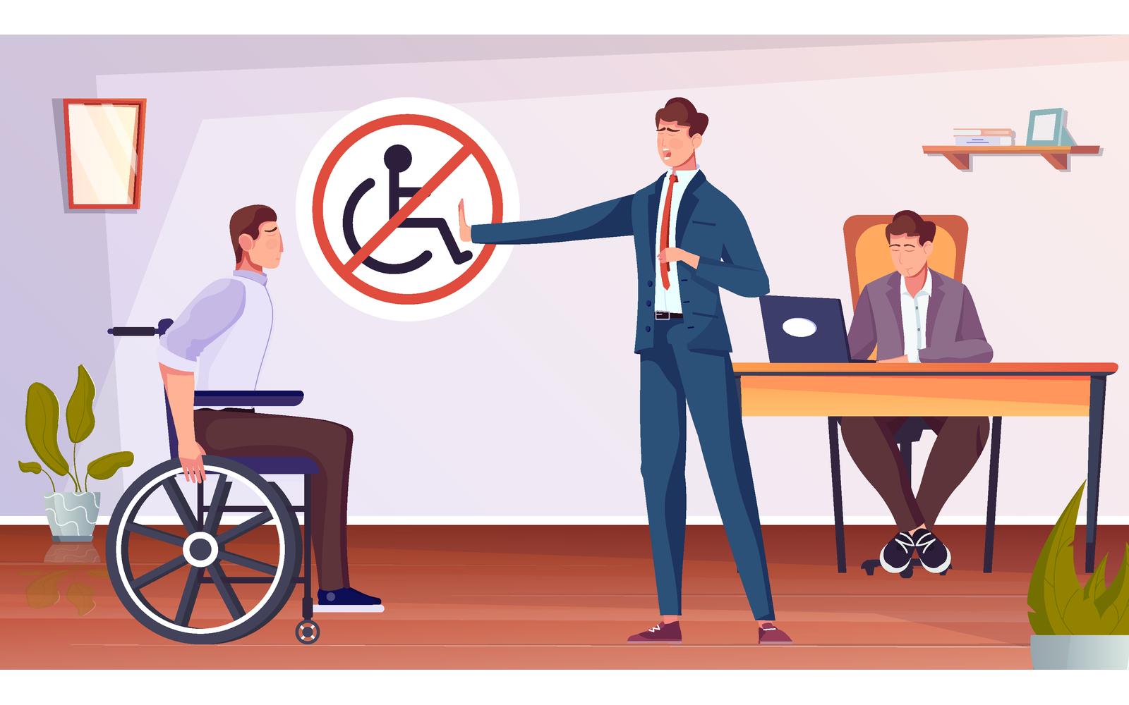 Disability Discrimination Flat 201051139 Vector Illustration Concept