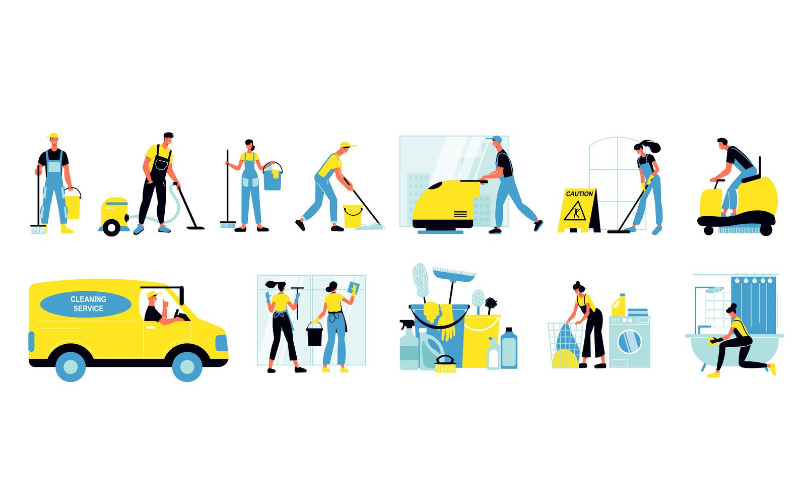 Cleaning Set 201060536 Vector Illustration Concept