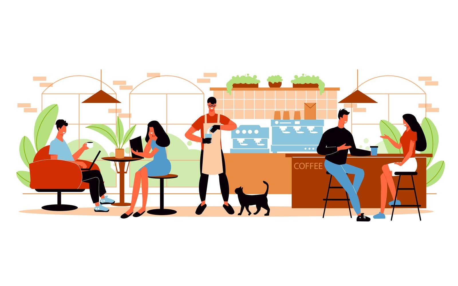 People Cafe Illustration 201060510 Vector Illustration Concept