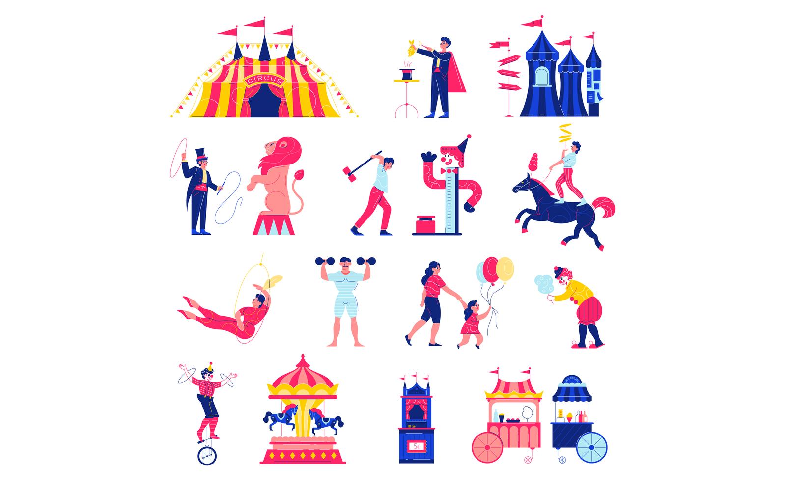 Circus Funfair Set 201051817 Vector Illustration Concept