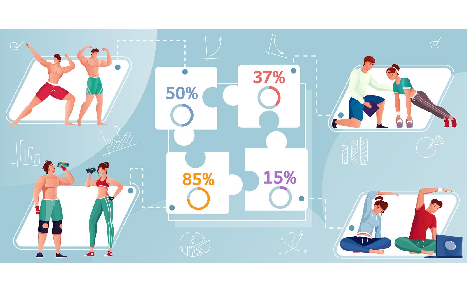 Bodybuilding Infographic Flat 201051122 Vector Illustration Concept