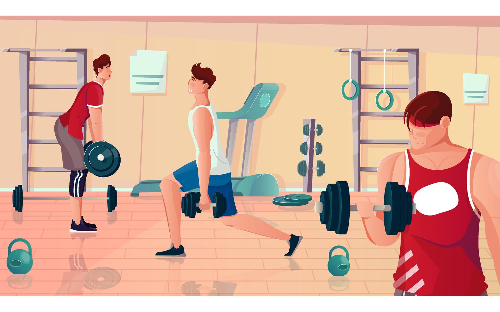 Bodybuilding Gym Flat 201051113 Vector Illustration Concept