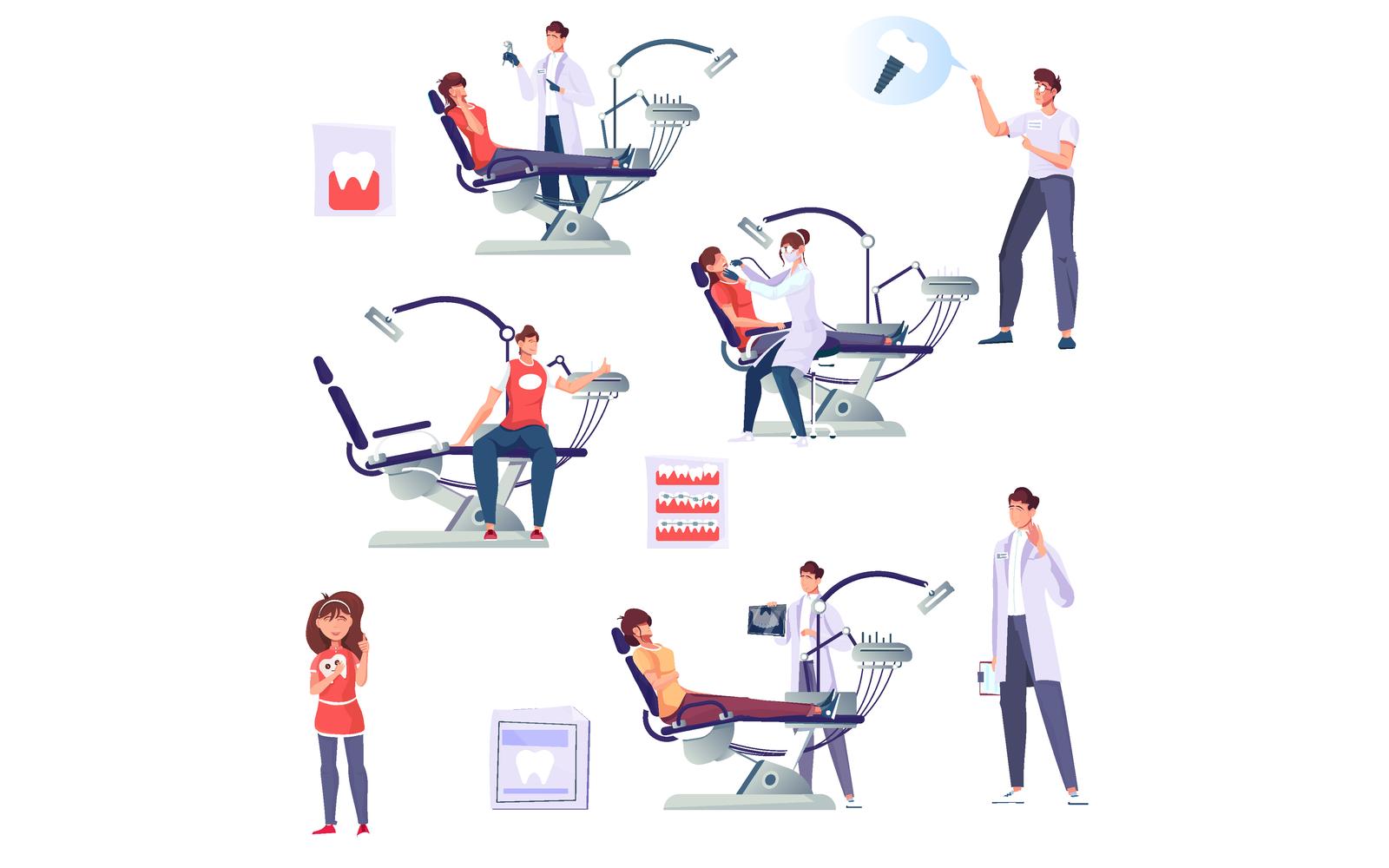 Dentistry Set Flat 200951148 Vector Illustration Concept