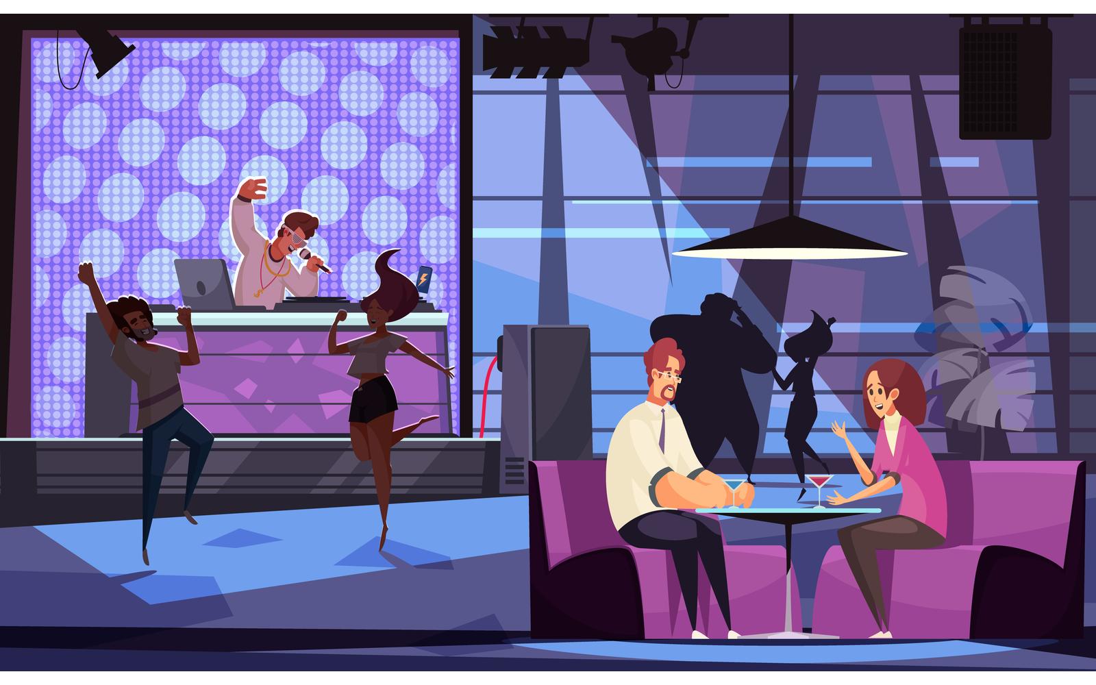 Bar Live Music Restaurant Dj 201012647 Vector Illustration Concept