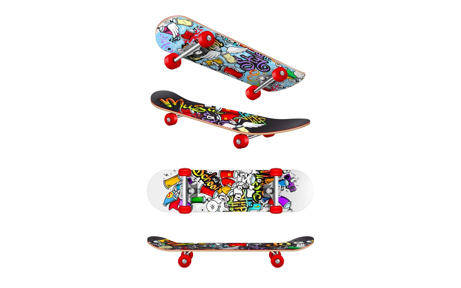 Skateboard Pattern Realistic 201021130 Vector Illustration Concept