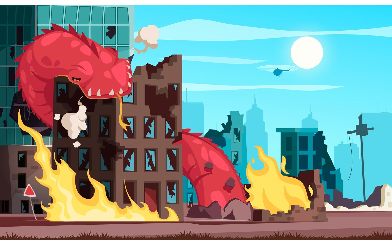 Monster Attacking 201012625 Vector Illustration Concept