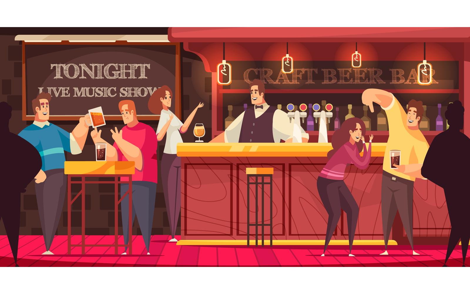 Bar Live Music Illustration 201012611 Vector Illustration Concept