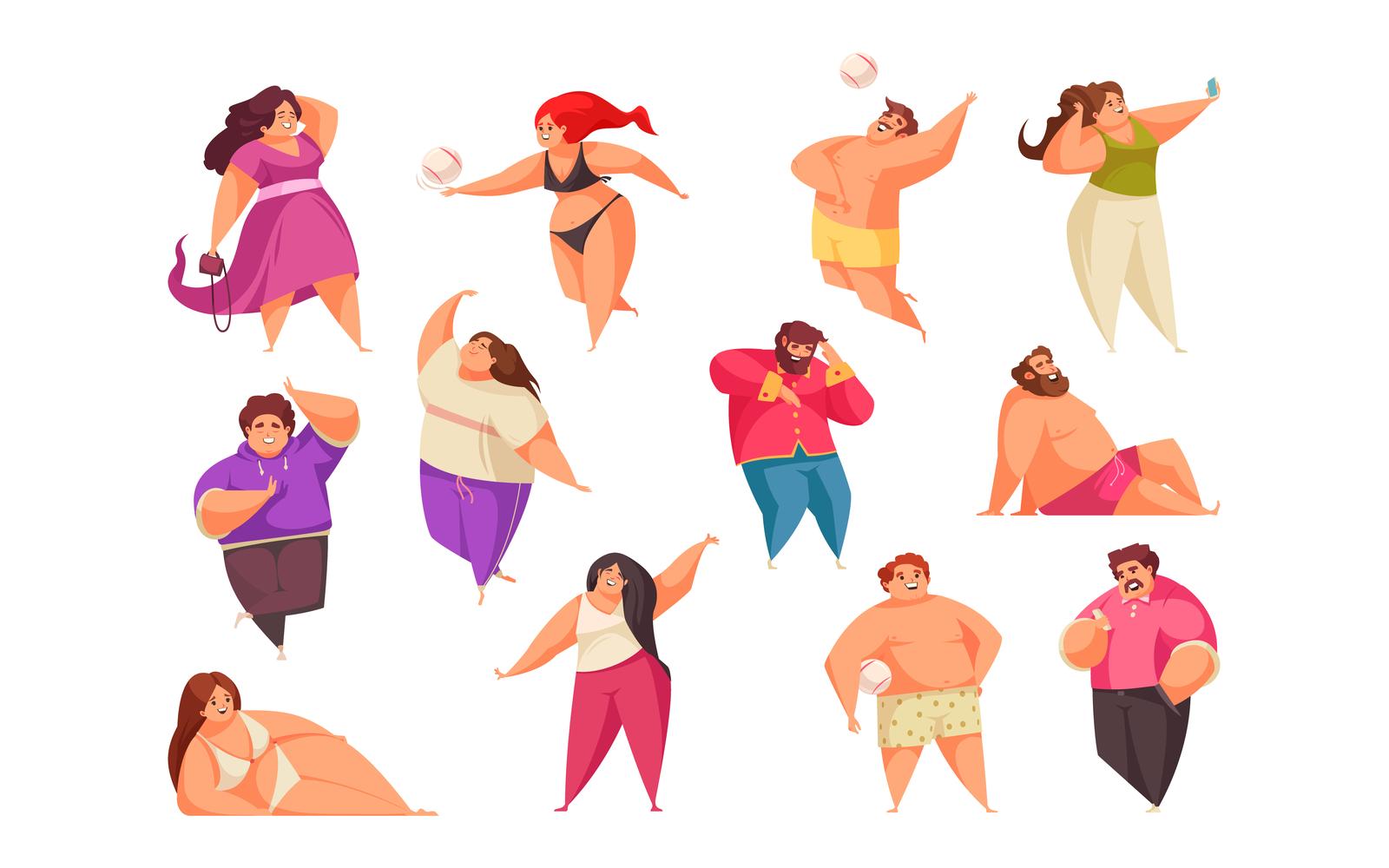 Body Positive Set 201012601 Vector Illustration Concept