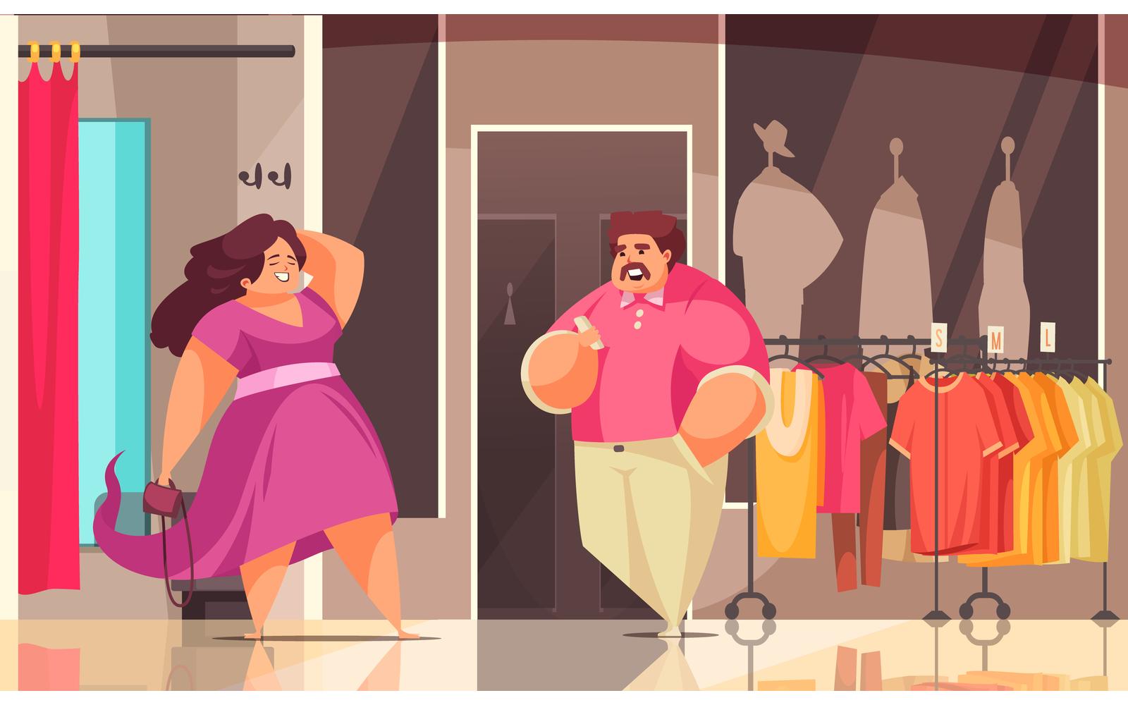 Body Positive Shopping 201012605 Vector Illustration Concept