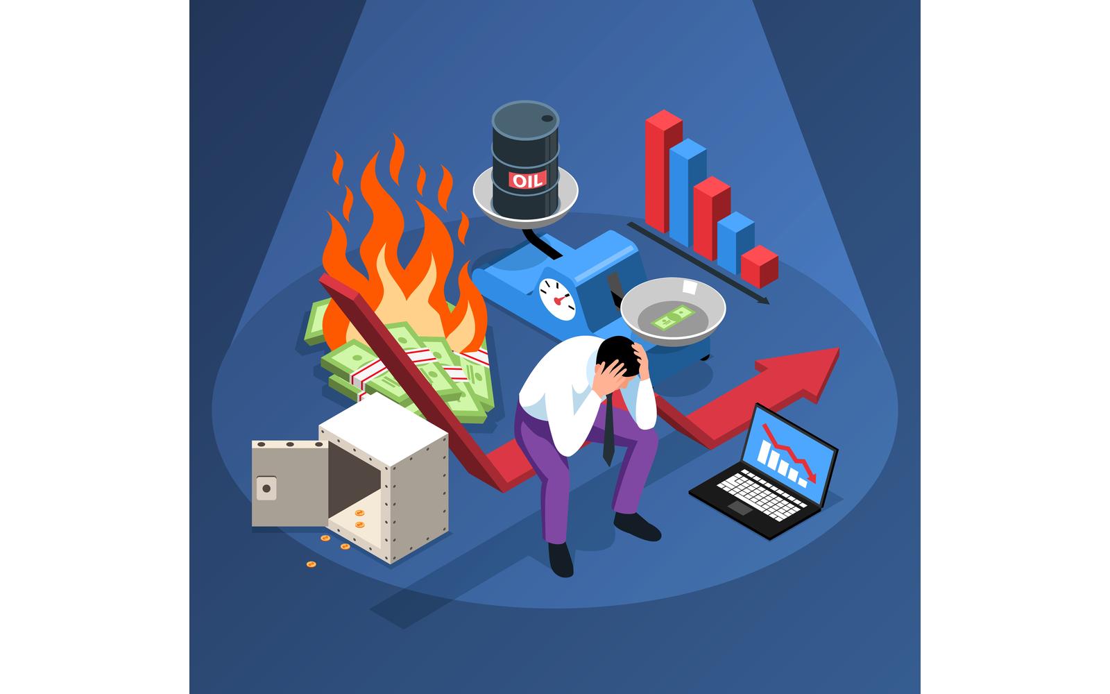 Isometric World Financial Crisis Illustration 201010502 Vector Illustration Concept