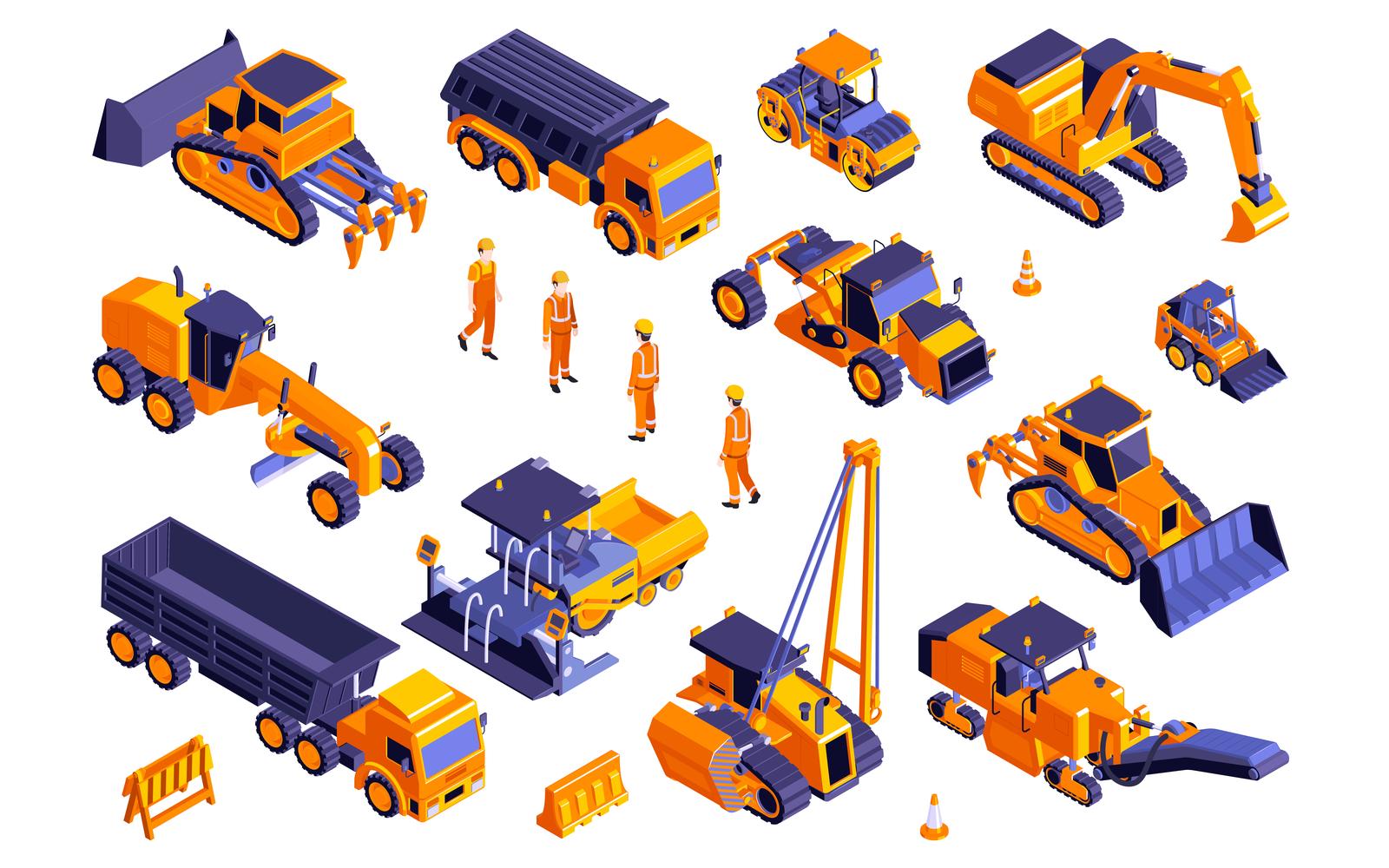 Isometric Road Construction Set 200950409 Vector Illustration Concept