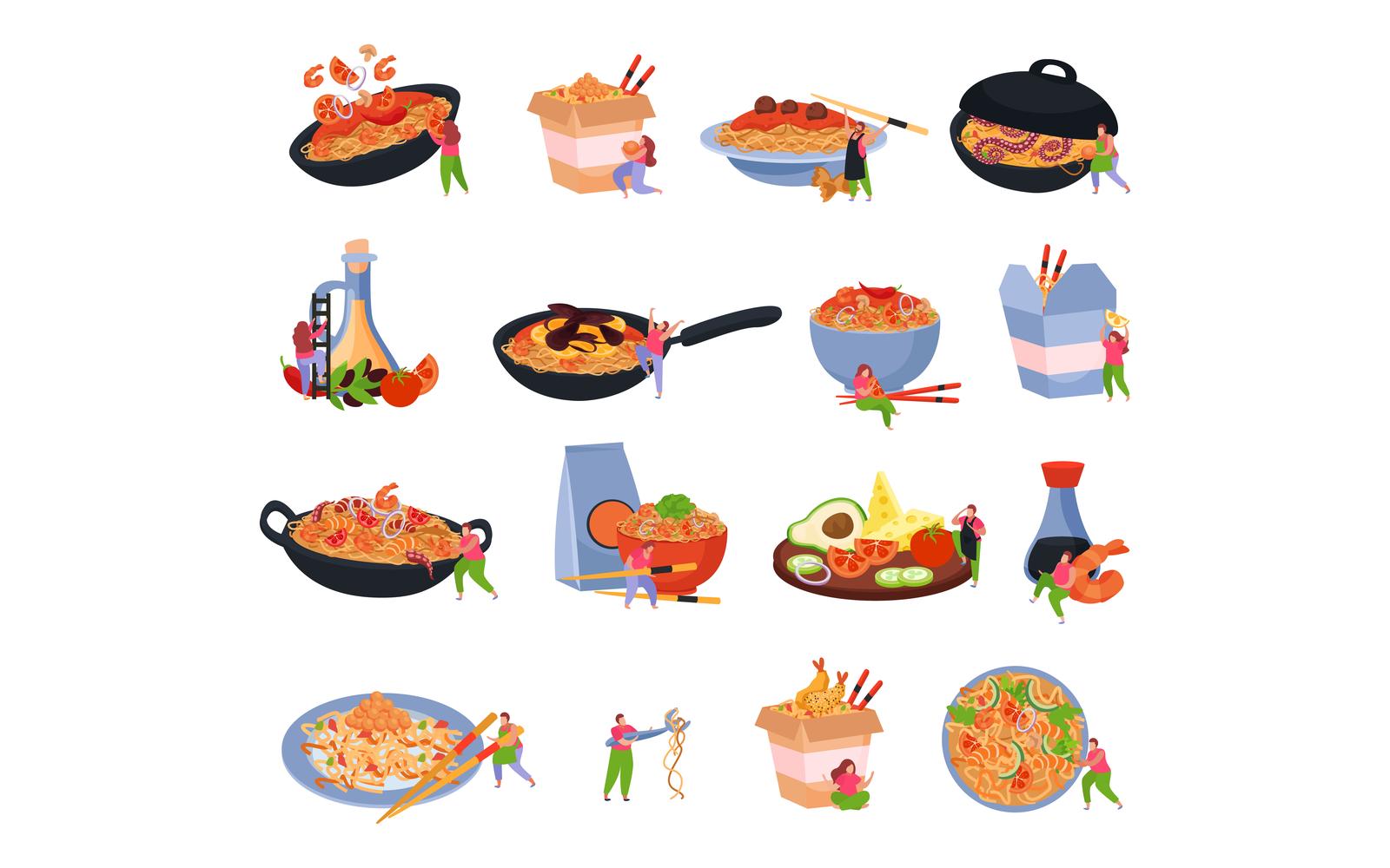 Wok Box Flat Icons 200940209 Vector Illustration Concept