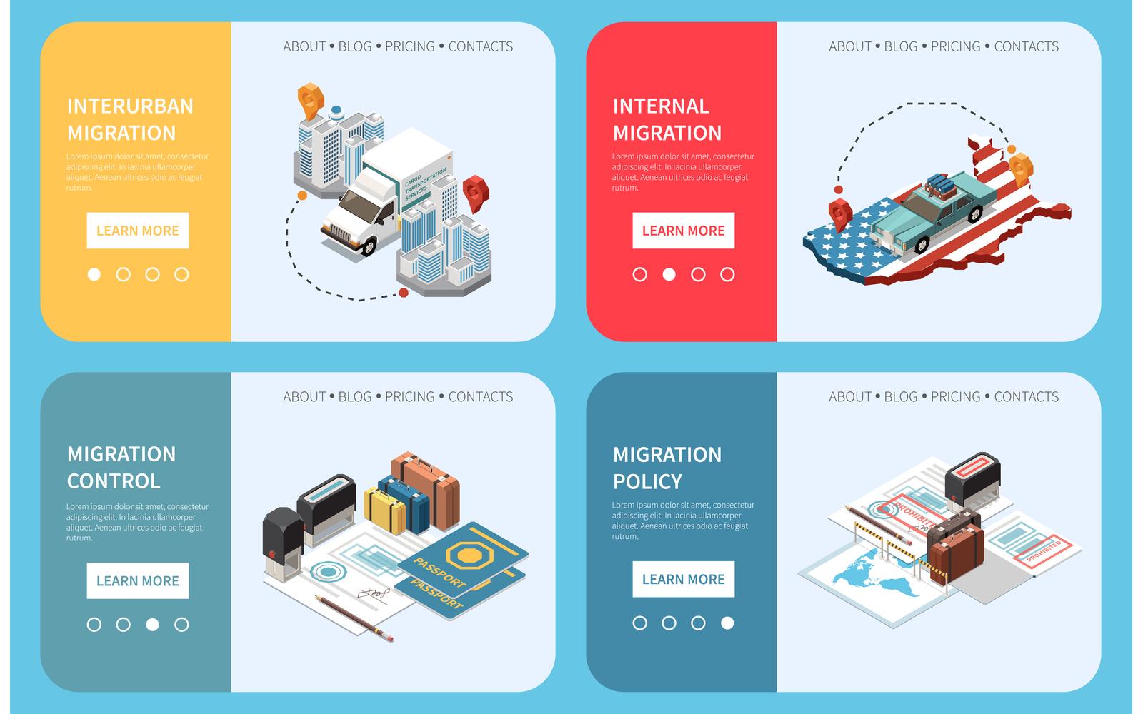 Population Mobility Migration Displacement Isometric 200910932 Vector Illustration Concept