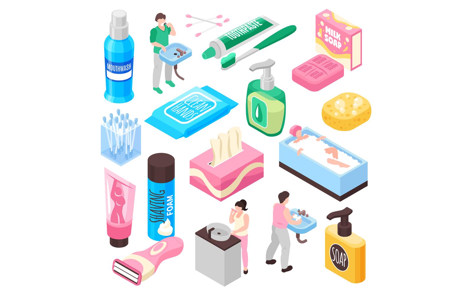 Isometric Hygiene Set 200912150 Vector Illustration Concept