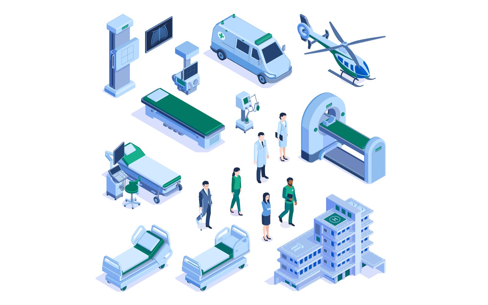 Isometric Hospital Set 200850401 Vector Illustration Concept