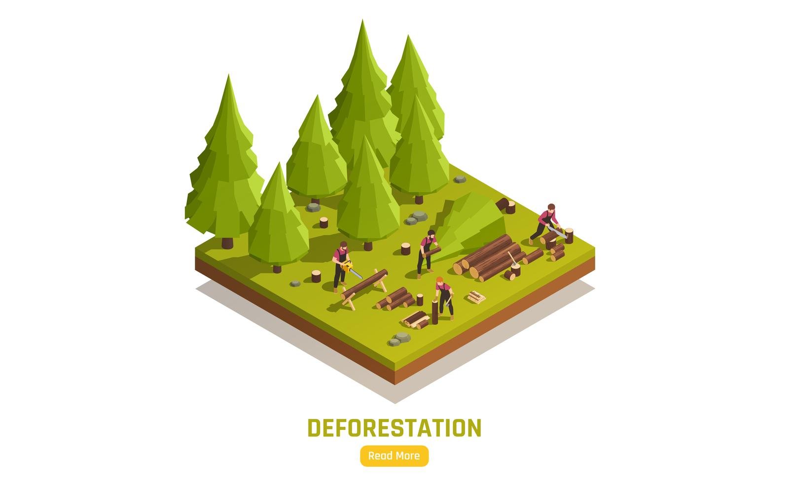 Sawmill Timber Mill Lumberjack Isometric 200910115 Vector Illustration Concept