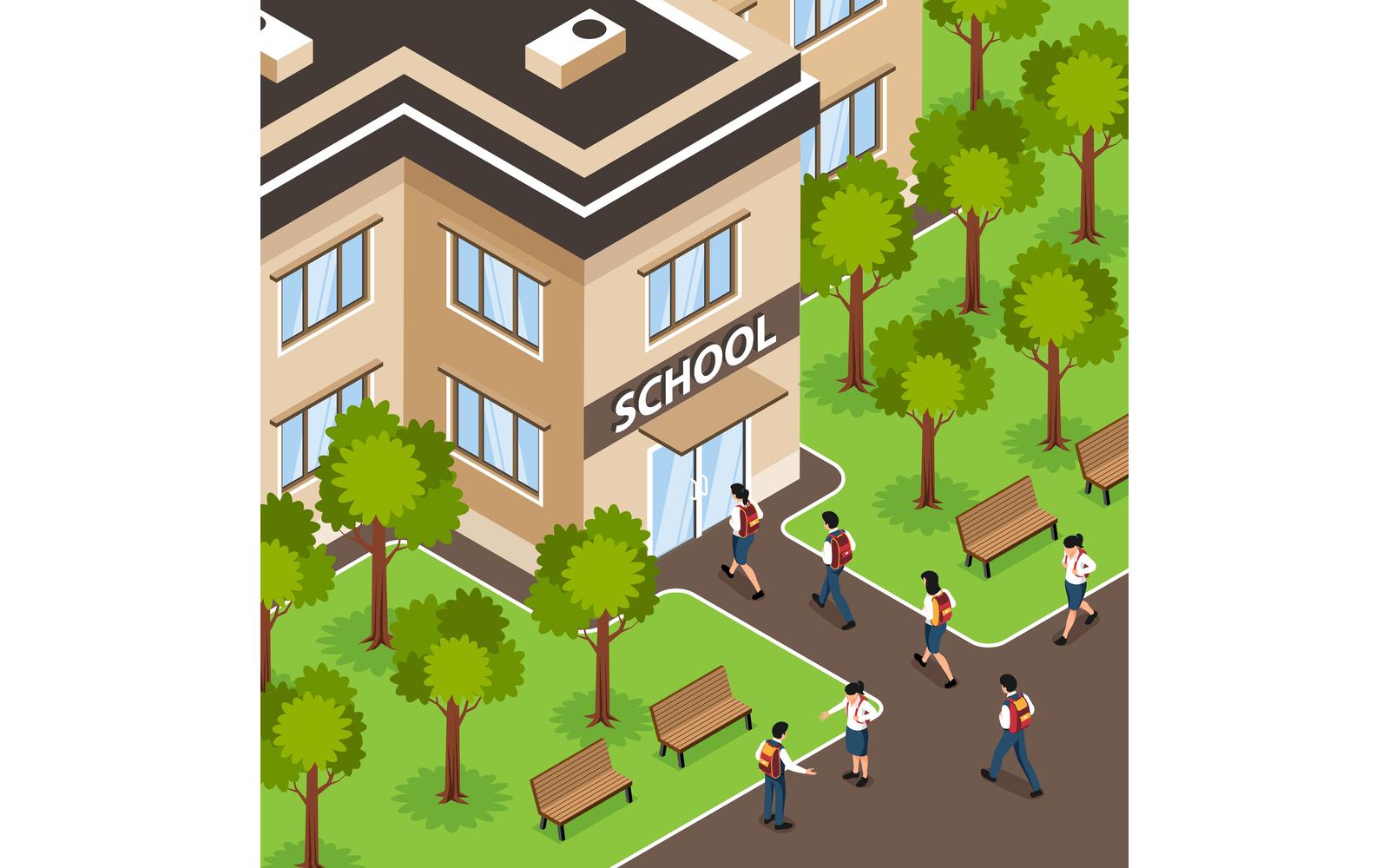 Isometric School Illustration 200910529 Vector Illustration Concept