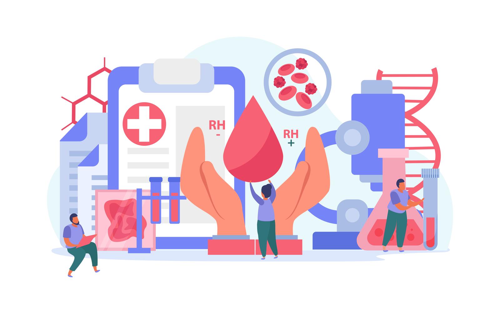 Blood Donation Flat Composition-001 200640214 Vector Illustration Concept