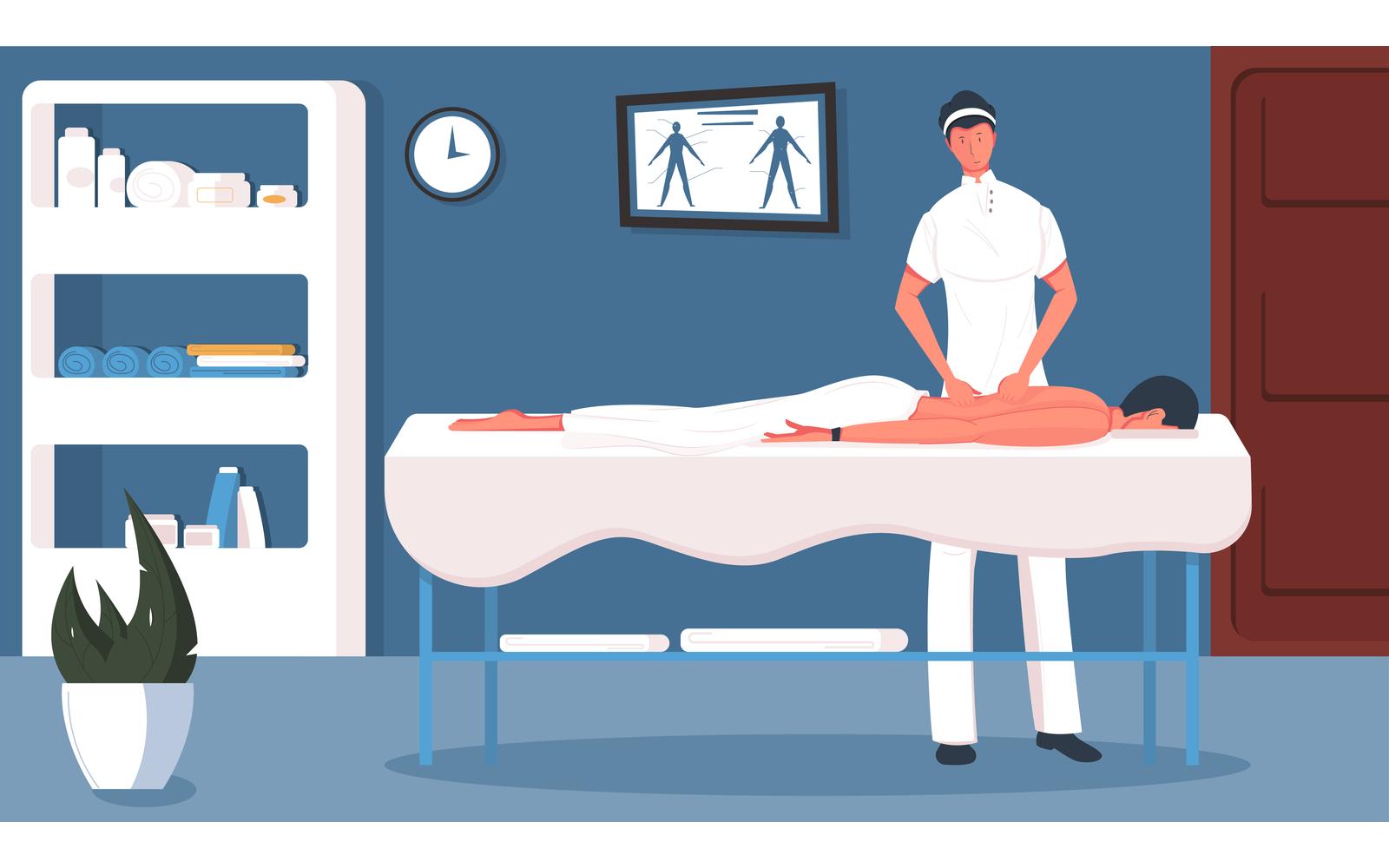 Massage Man Flat 200551143 Vector Illustration Concept