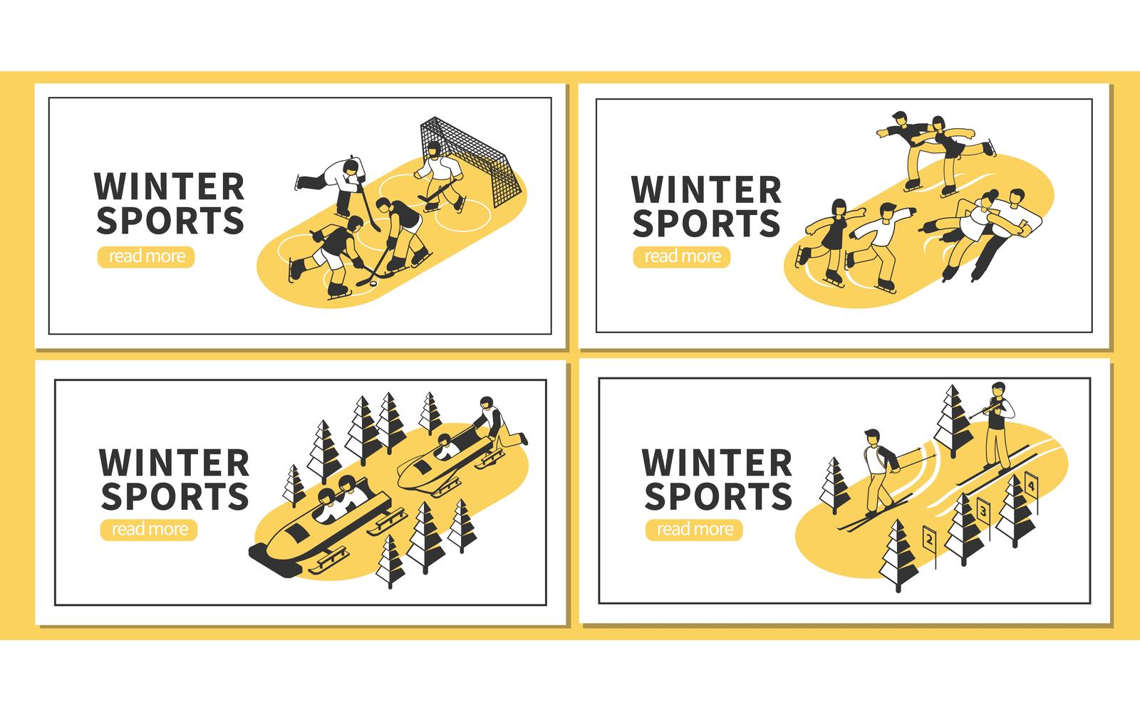 Winter Competition Banner Isometric 200650618 Vector Illustration Concept