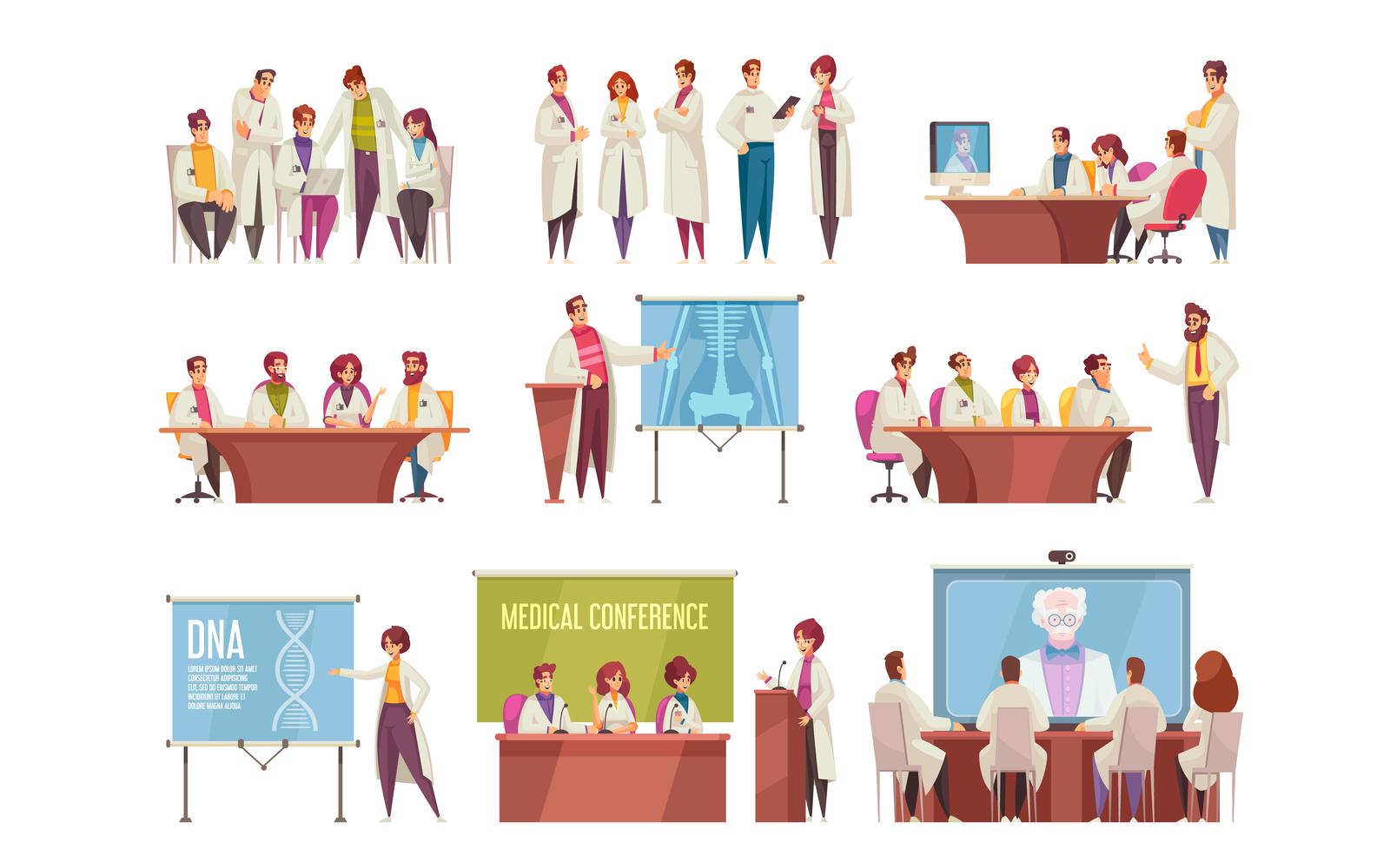 Medical Conference Set 200112622 Vector Illustration Concept