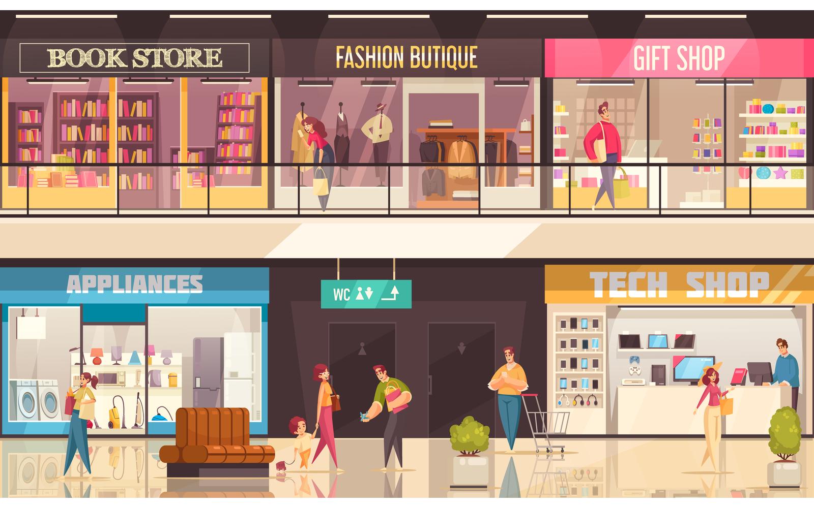 Shopping Mall Illustration 200112617 Vector Illustration Concept