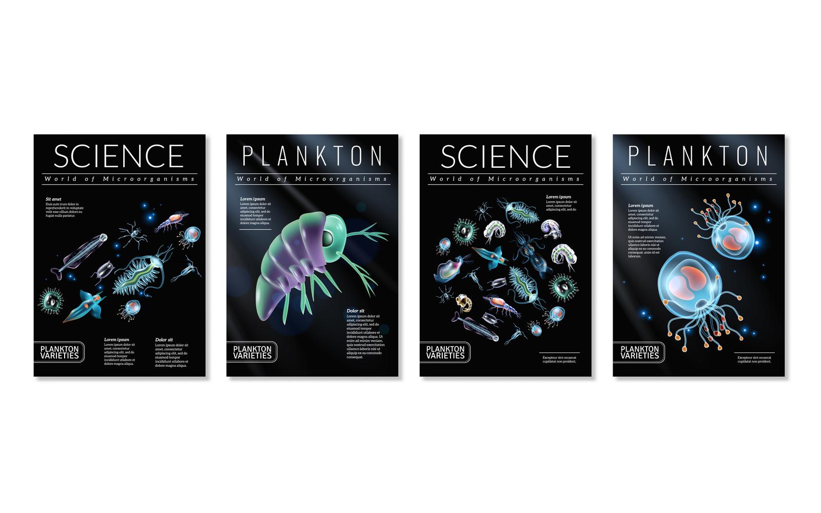 Plankton Poster Set-001 190110721 Vector Illustration Concept